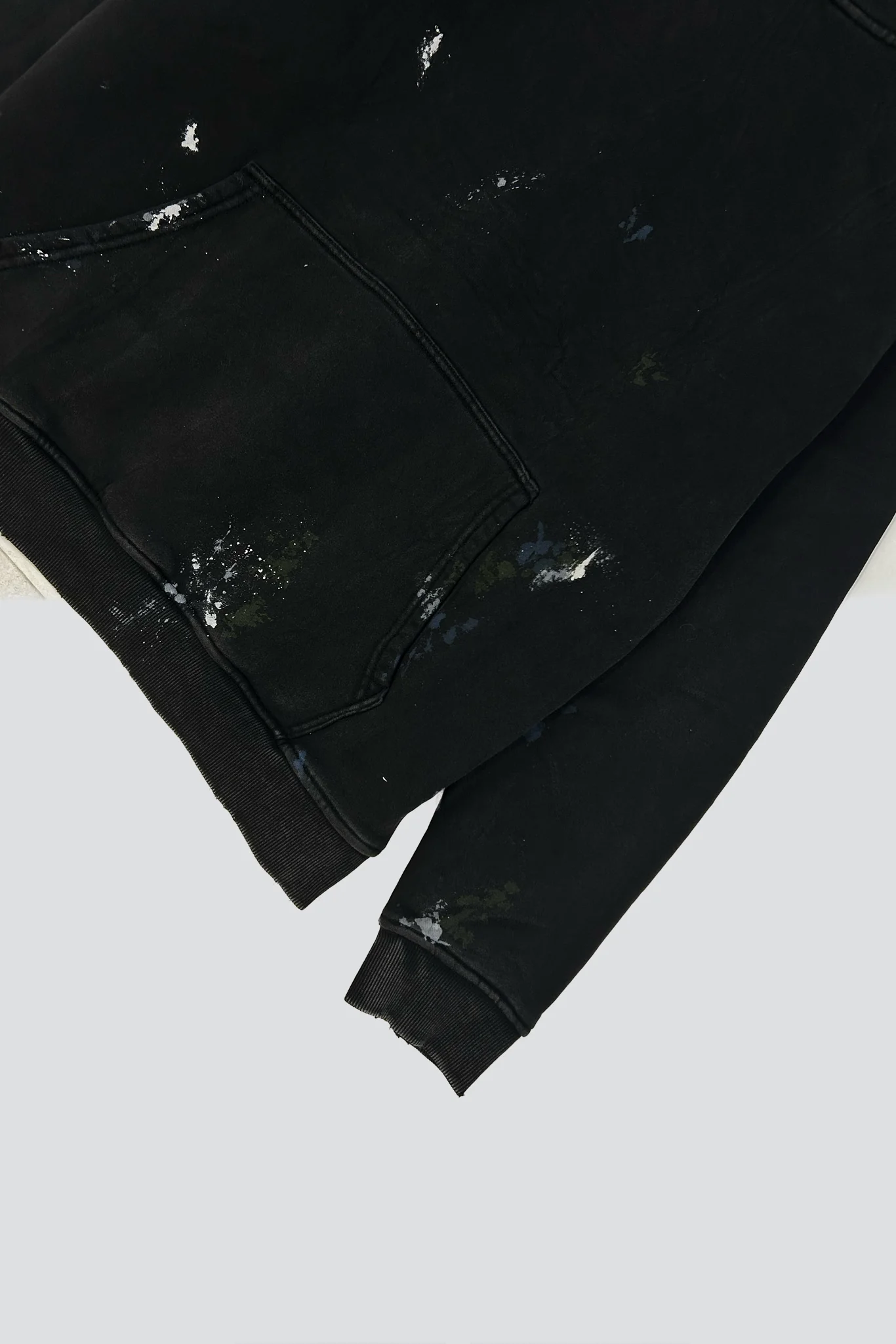 Black Painted Hoodie - Image 10