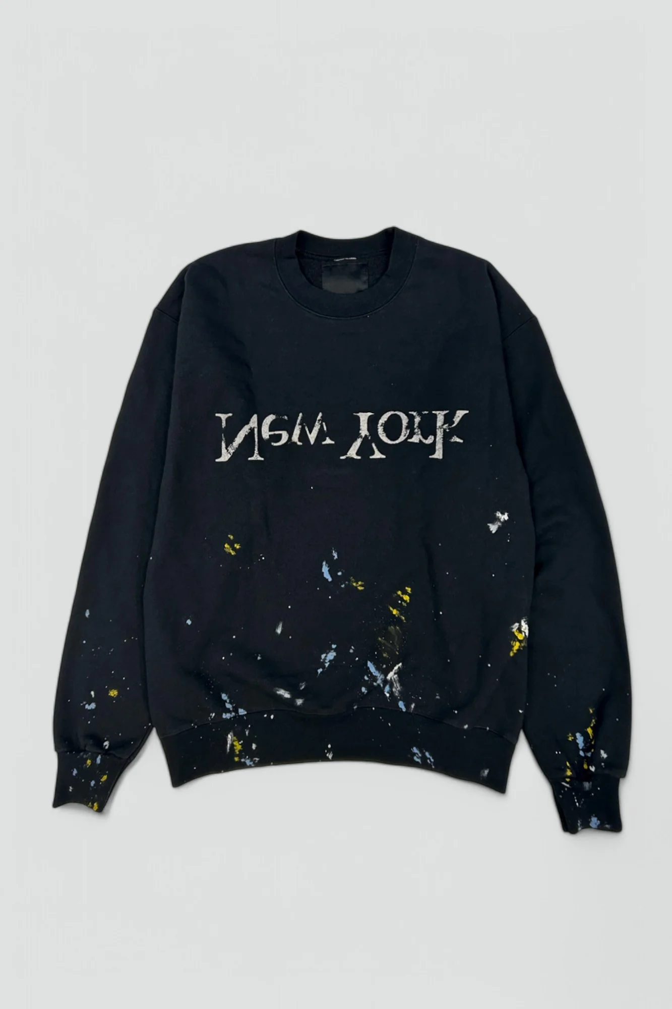 Black Painted New York Logo Sweatshirt