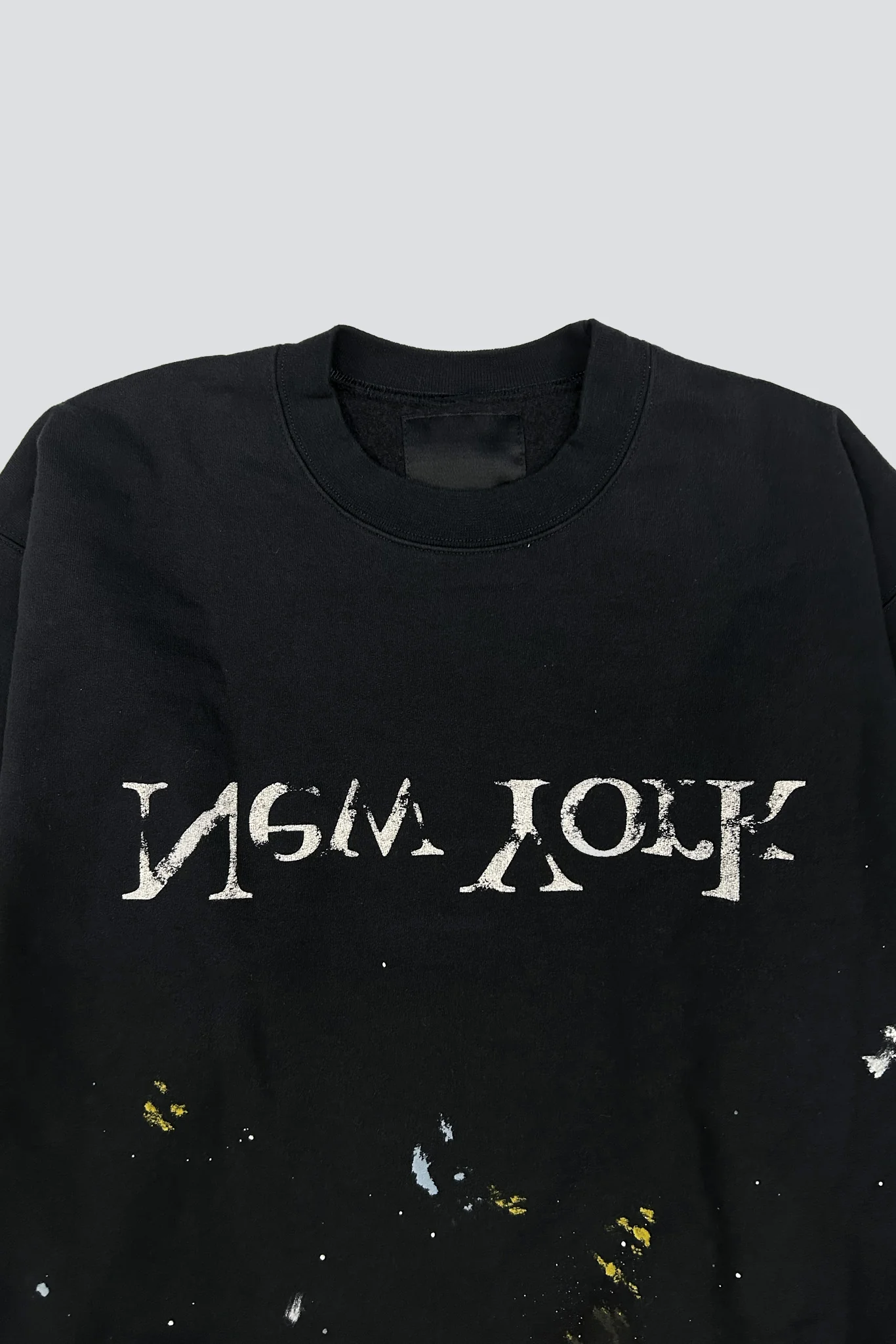 Black Painted New York Logo Sweatshirt - Image 8