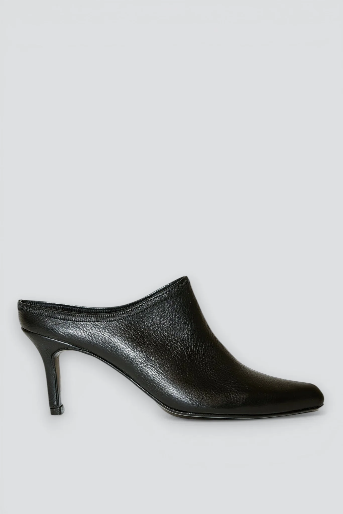 Black Pique Mule