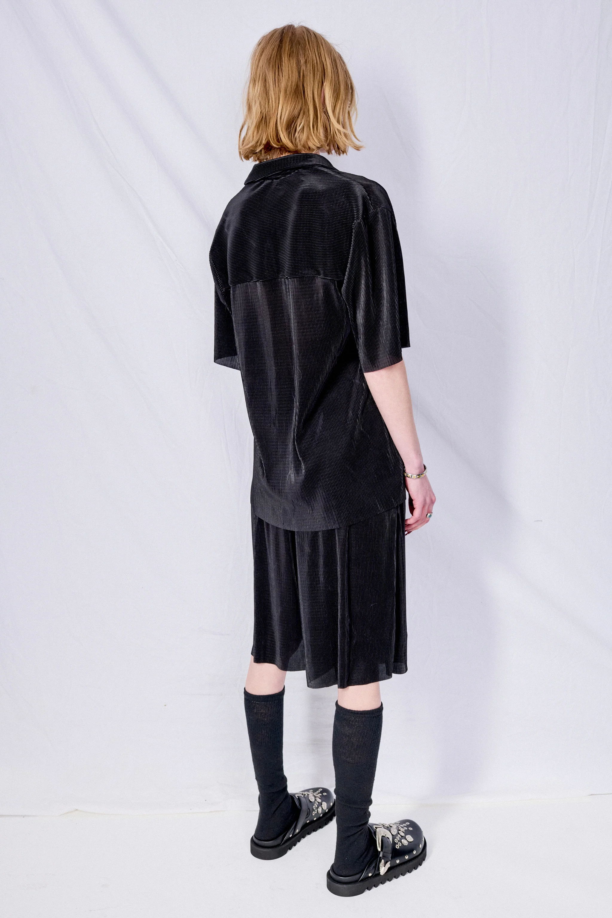 Black Plisse Scout Shirt - Image 10