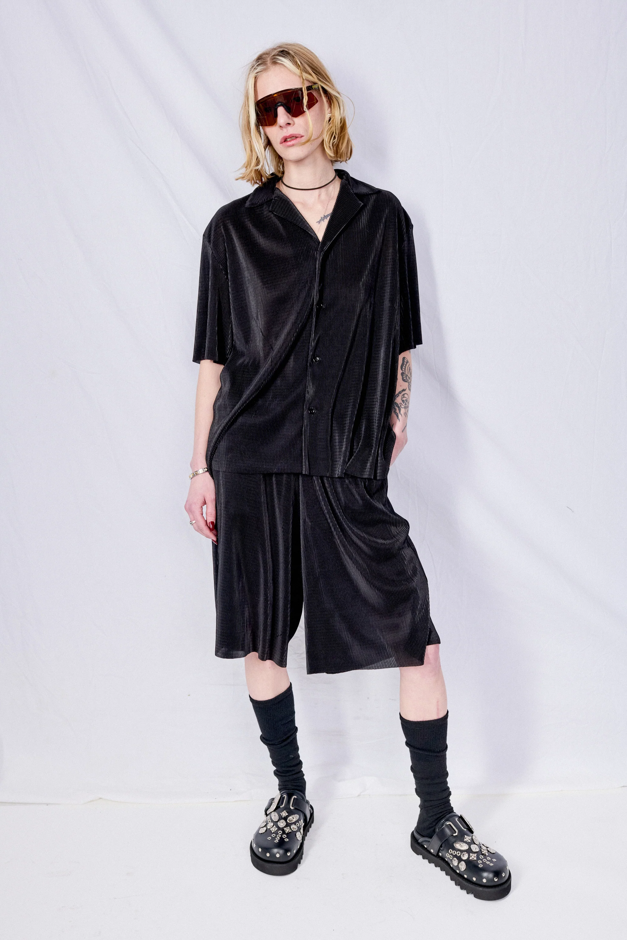Black Plisse Scout Shirt - Image 11