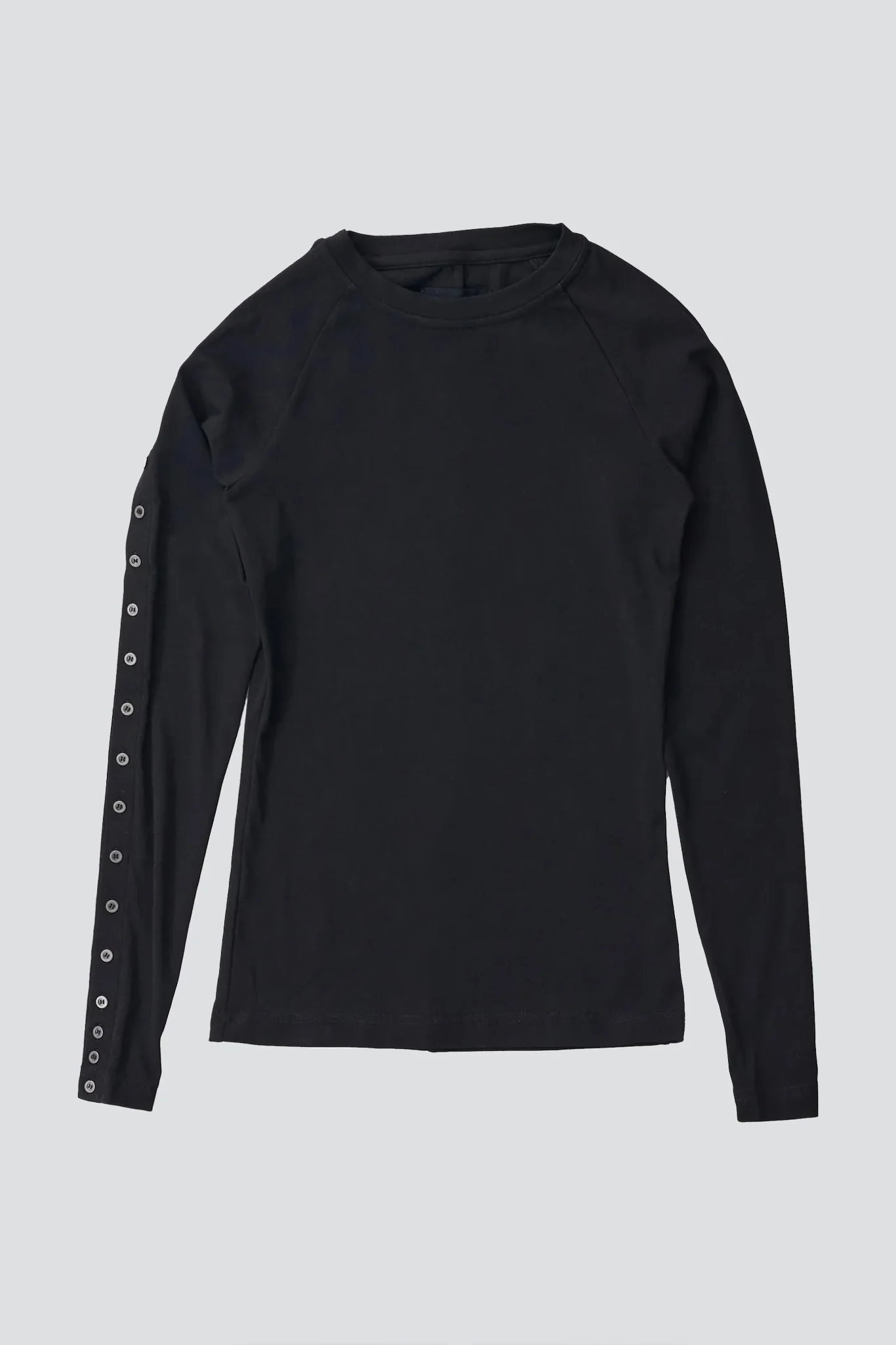 Black Ribbed Raglan Longsleeve