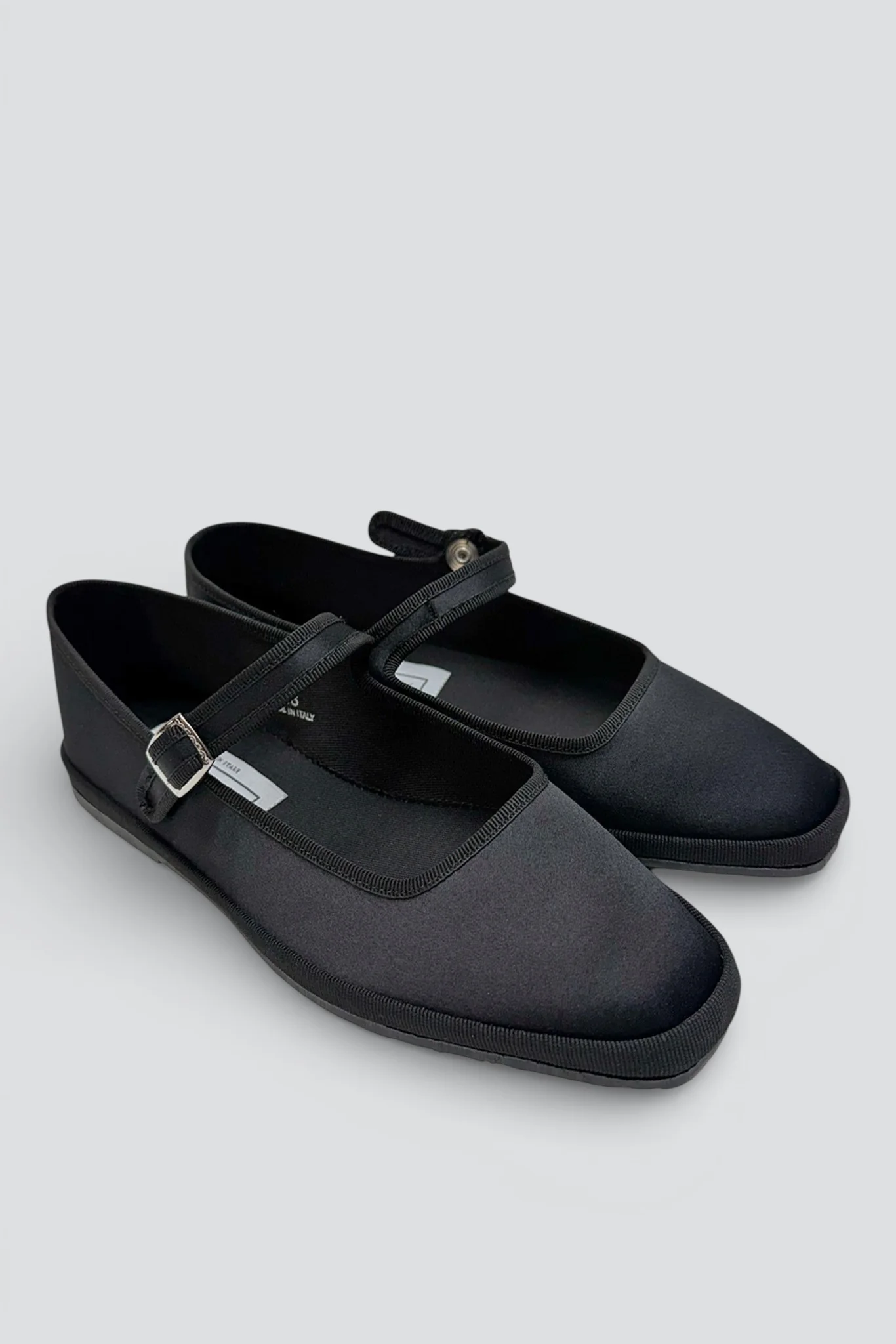 Black Satin Square Toe Mary Jane - Image 3