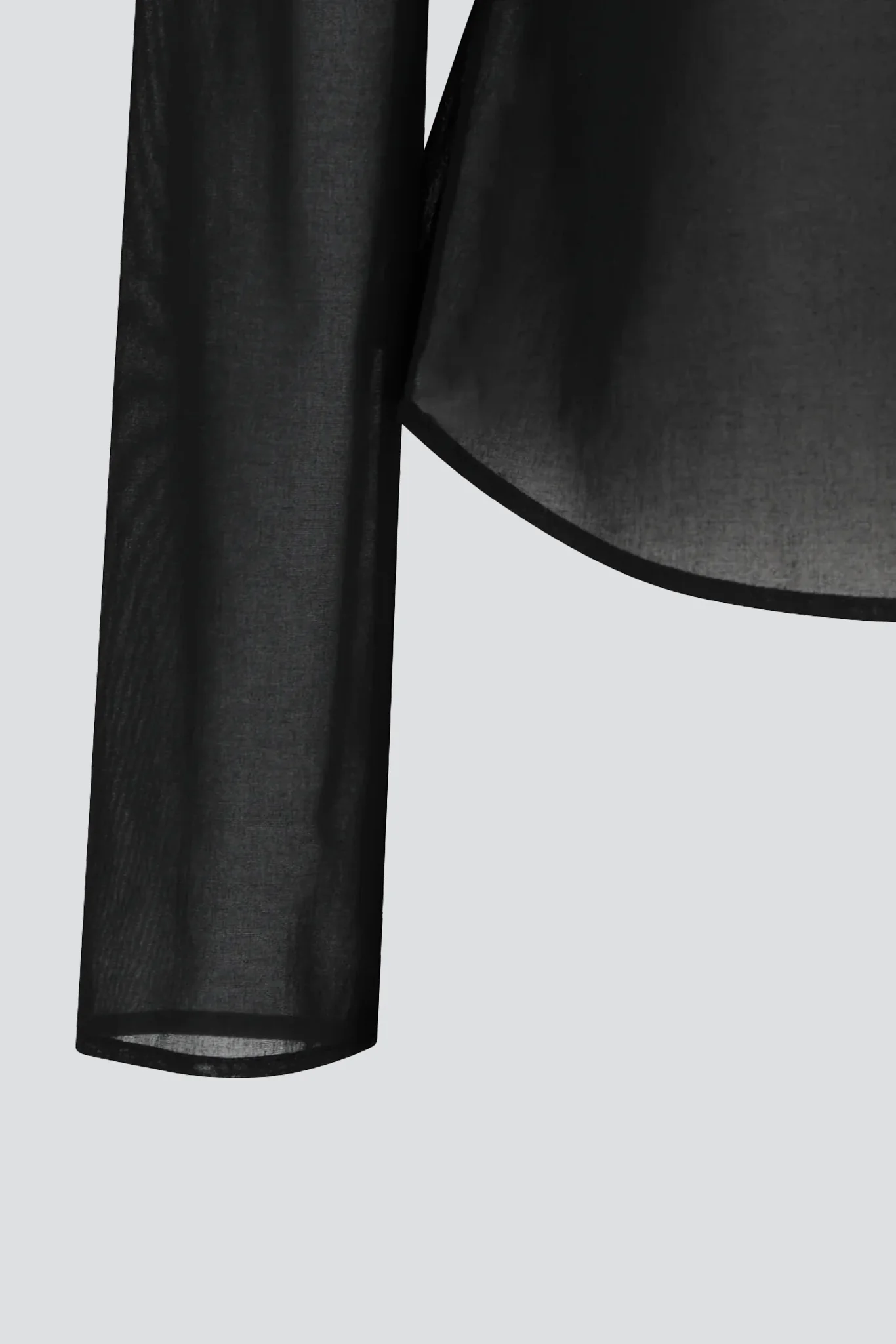 Black Sheer Slim Shirt - Image 4