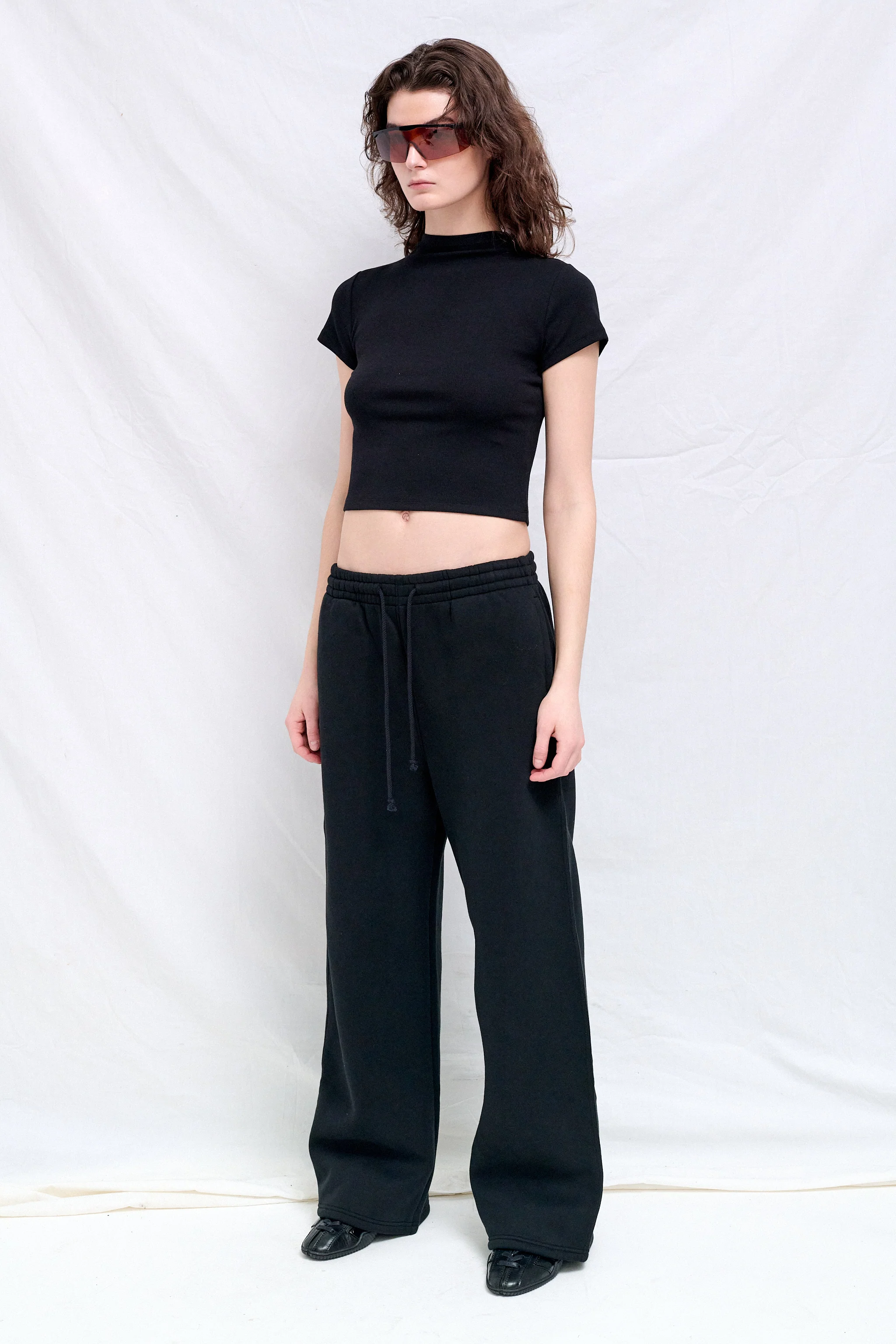 Black Slim Fit Mock Neck T-Shirt - Image 4