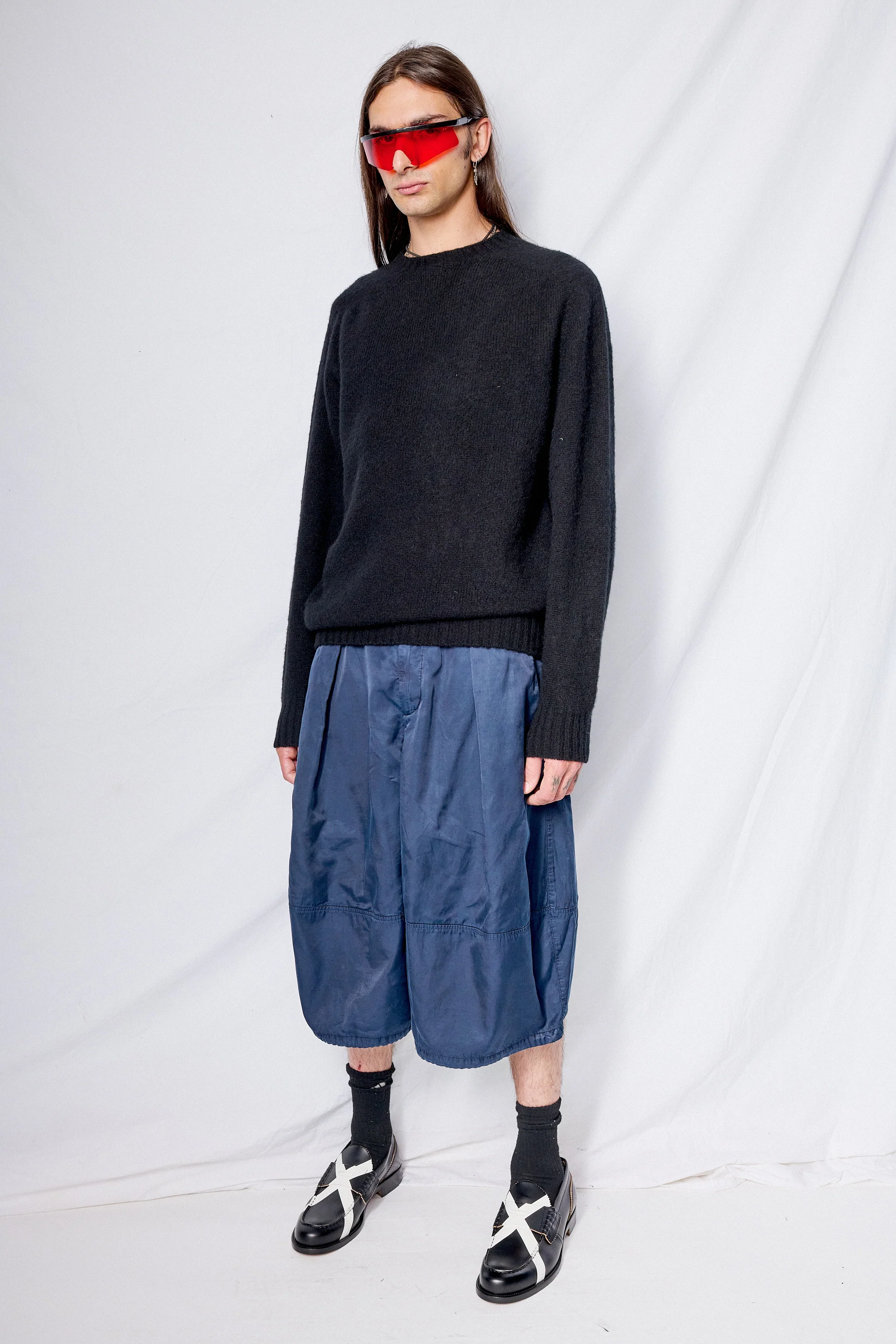 Black Suedehead Crew Neck Knit - Image 4