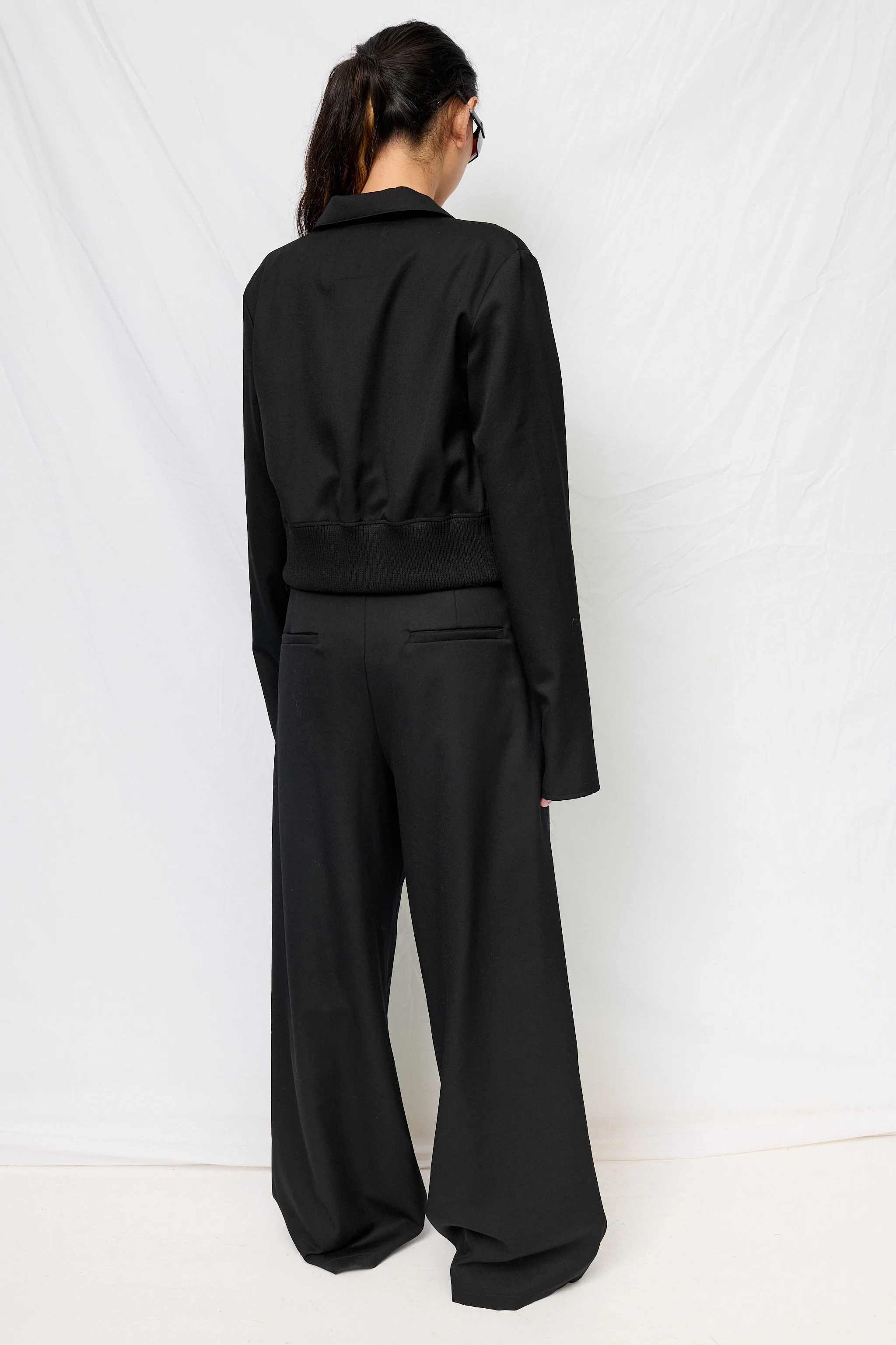 Black Suiting Bolero Jacket - Image 5