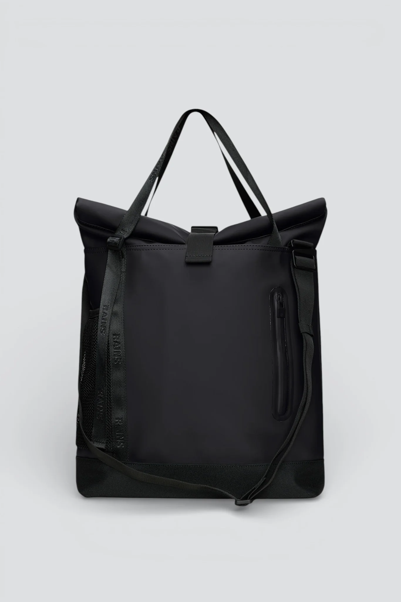 Black Trail Rolltop Tote Bag - Image 2