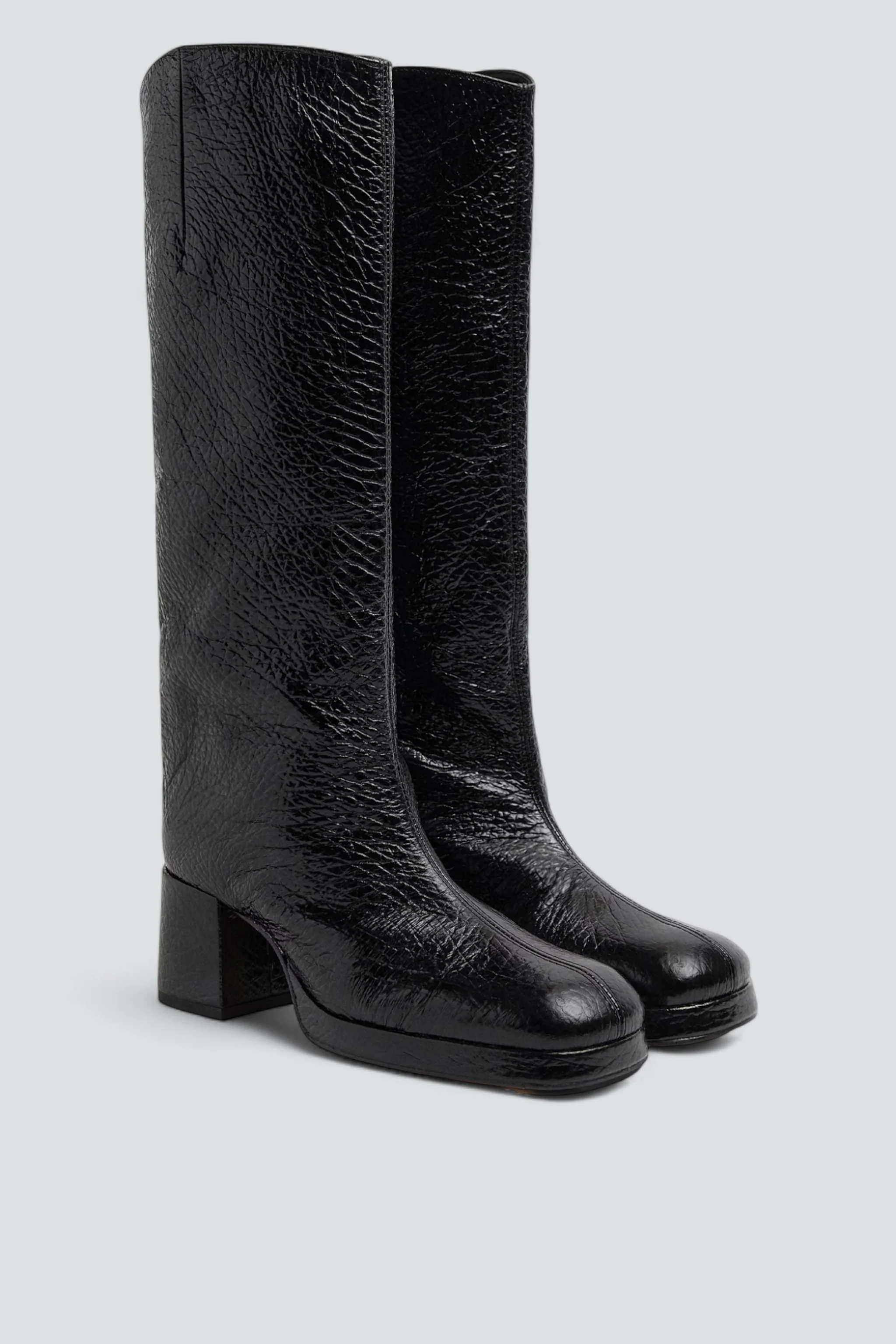 Black Grain Tundra Tall Boots - Image 2
