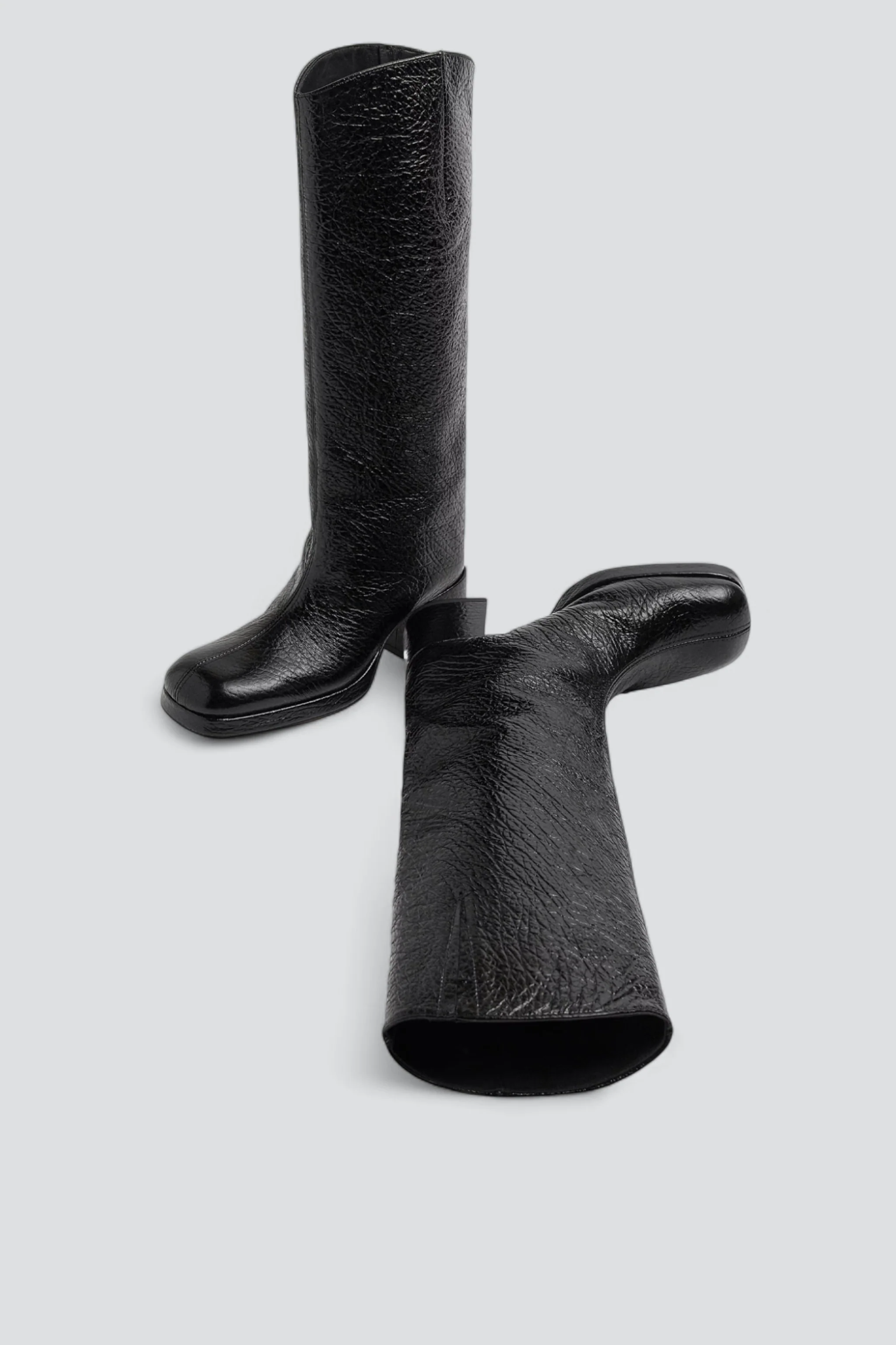 Black Grain Tundra Tall Boots - Image 6