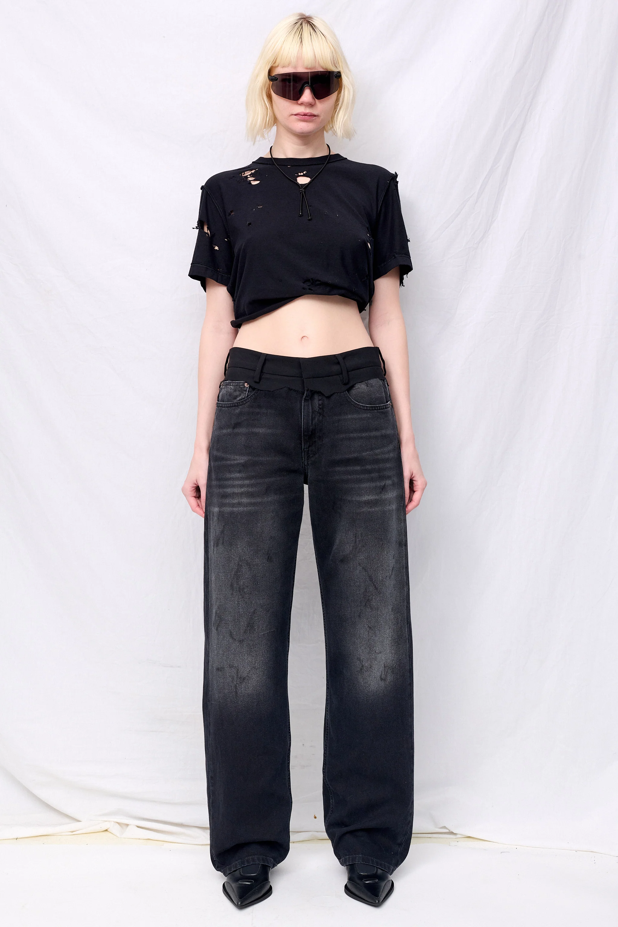 Black Waistband 5 Pocket Pant - Image 3