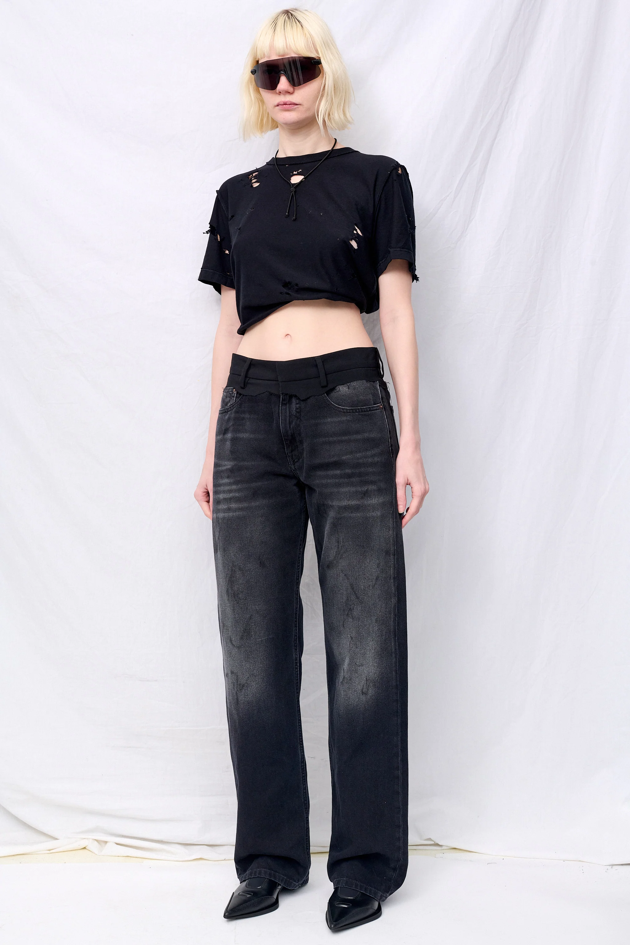 Black Waistband 5 Pocket Pant - Image 4
