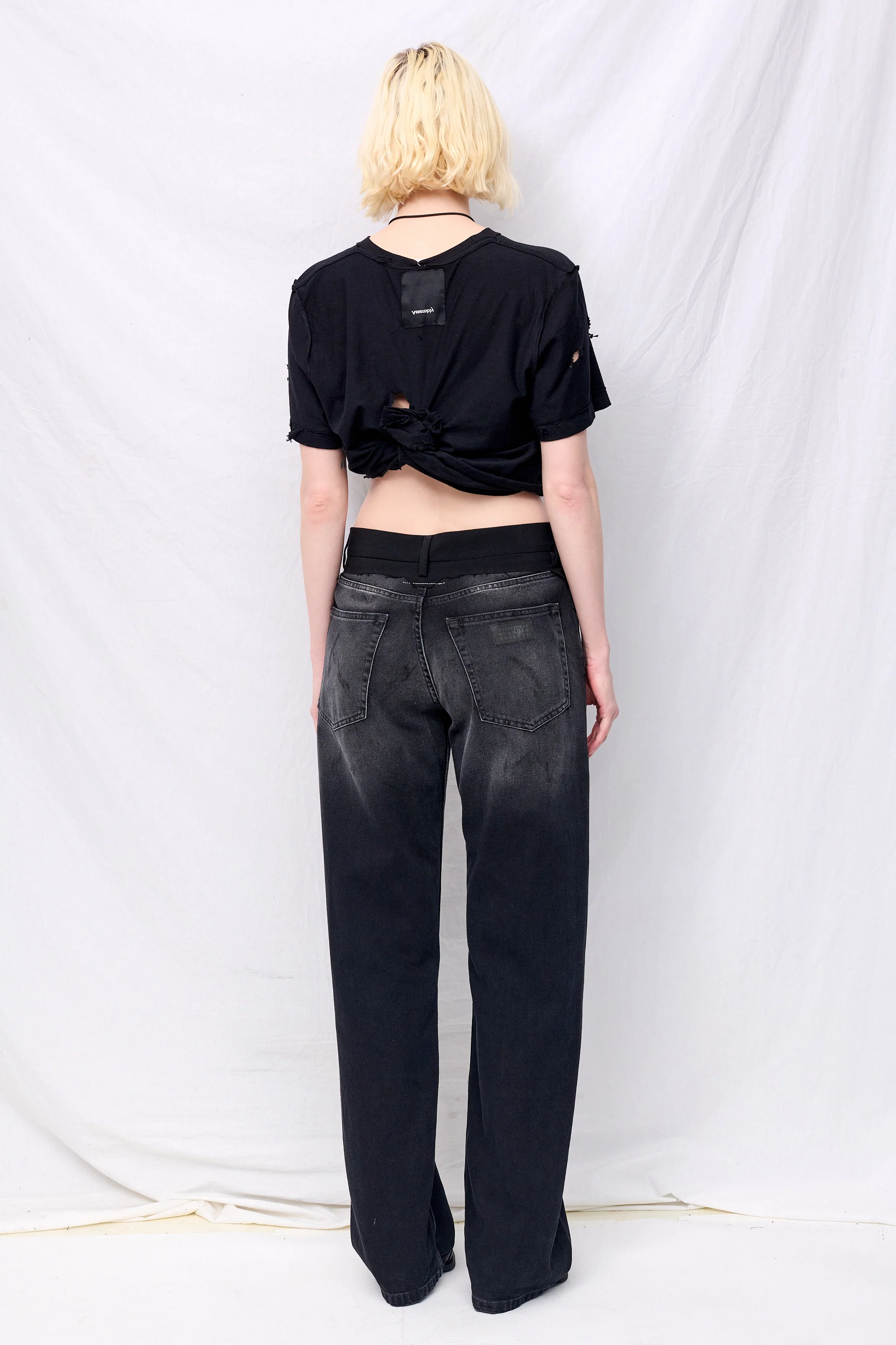 Black Waistband 5 Pocket Pant - Image 5