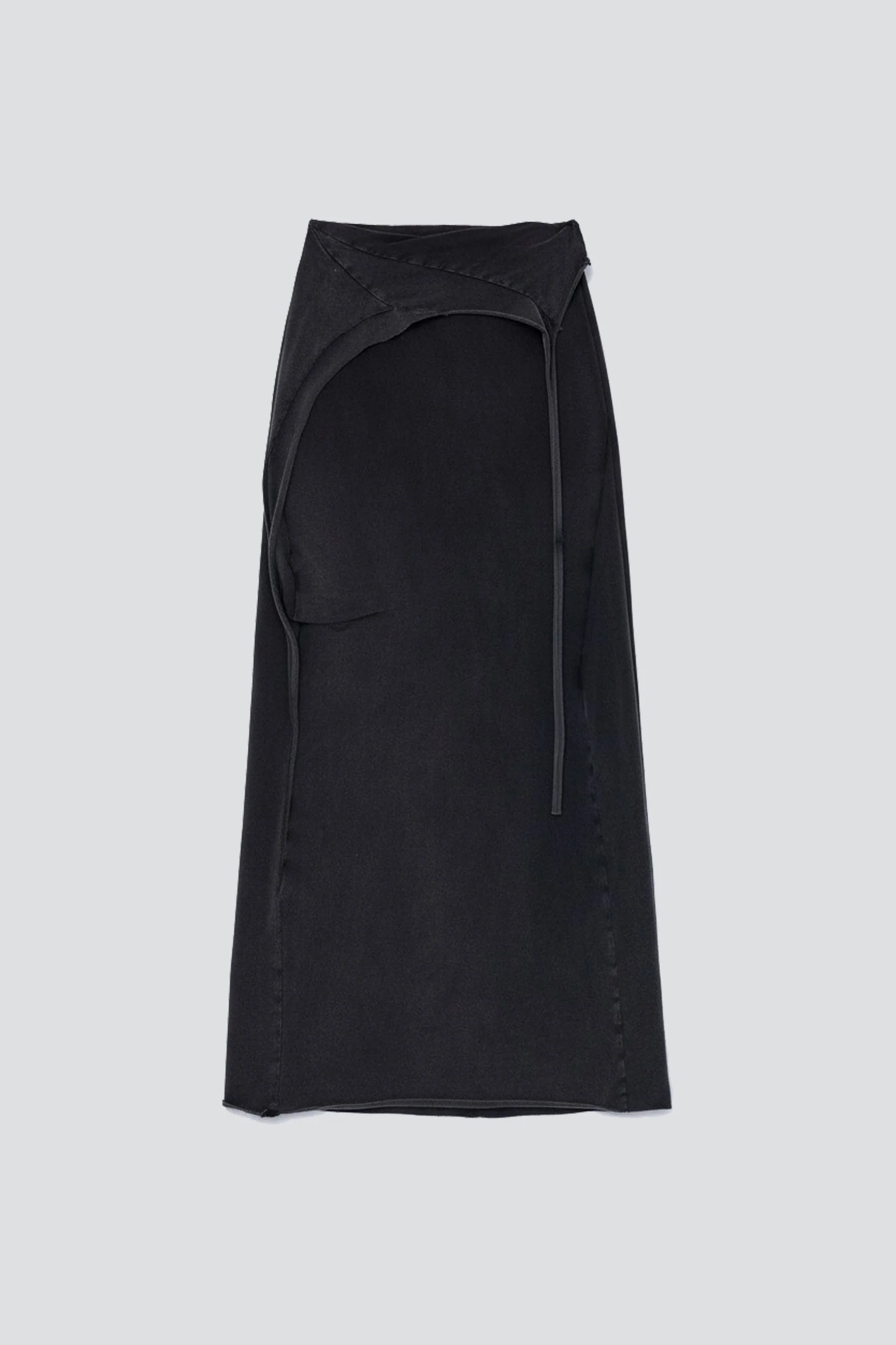 Black Wash Slitted Maxi Skirt - Image 2