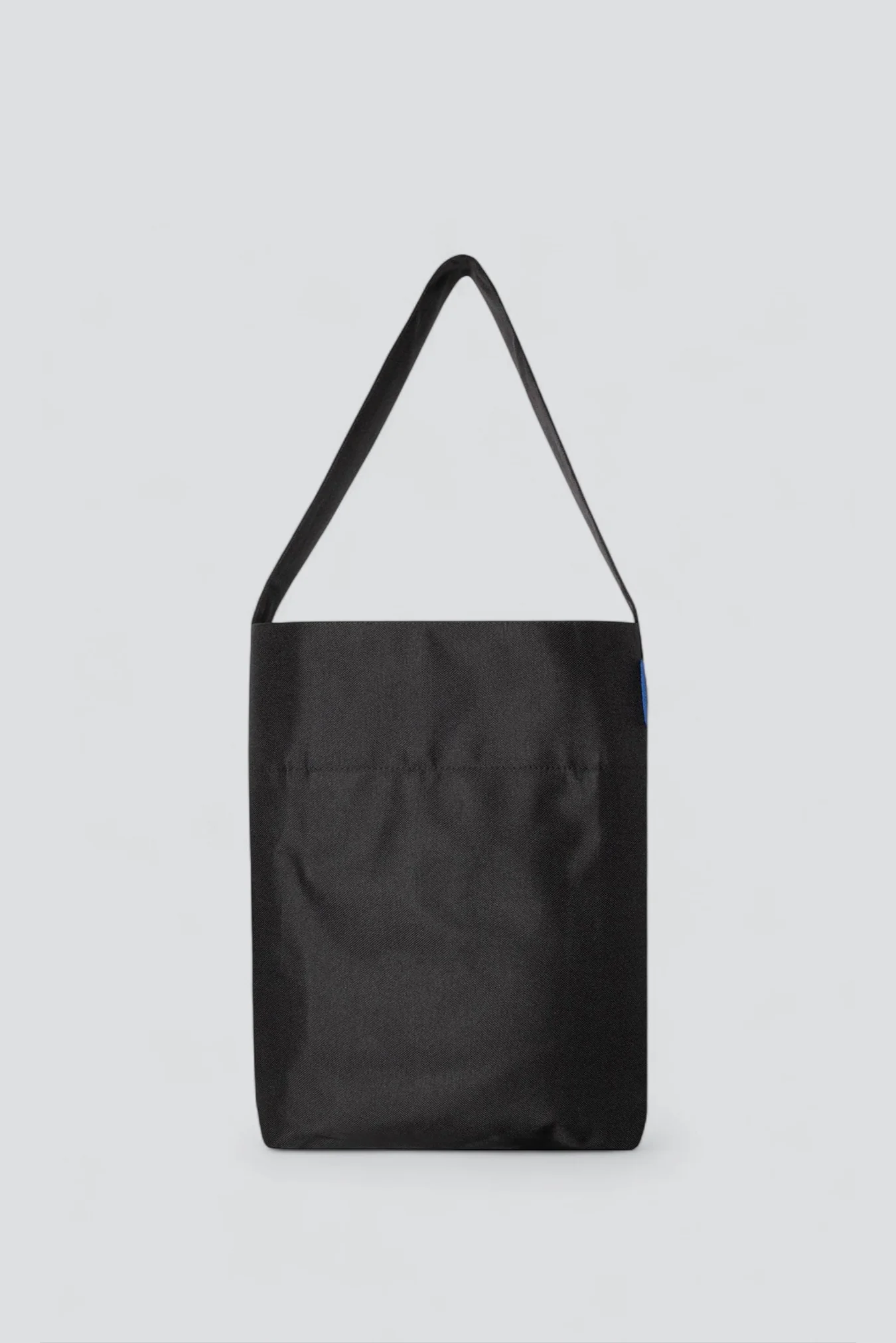 Black Water Repellant Midi Bucket Tote - Image 2