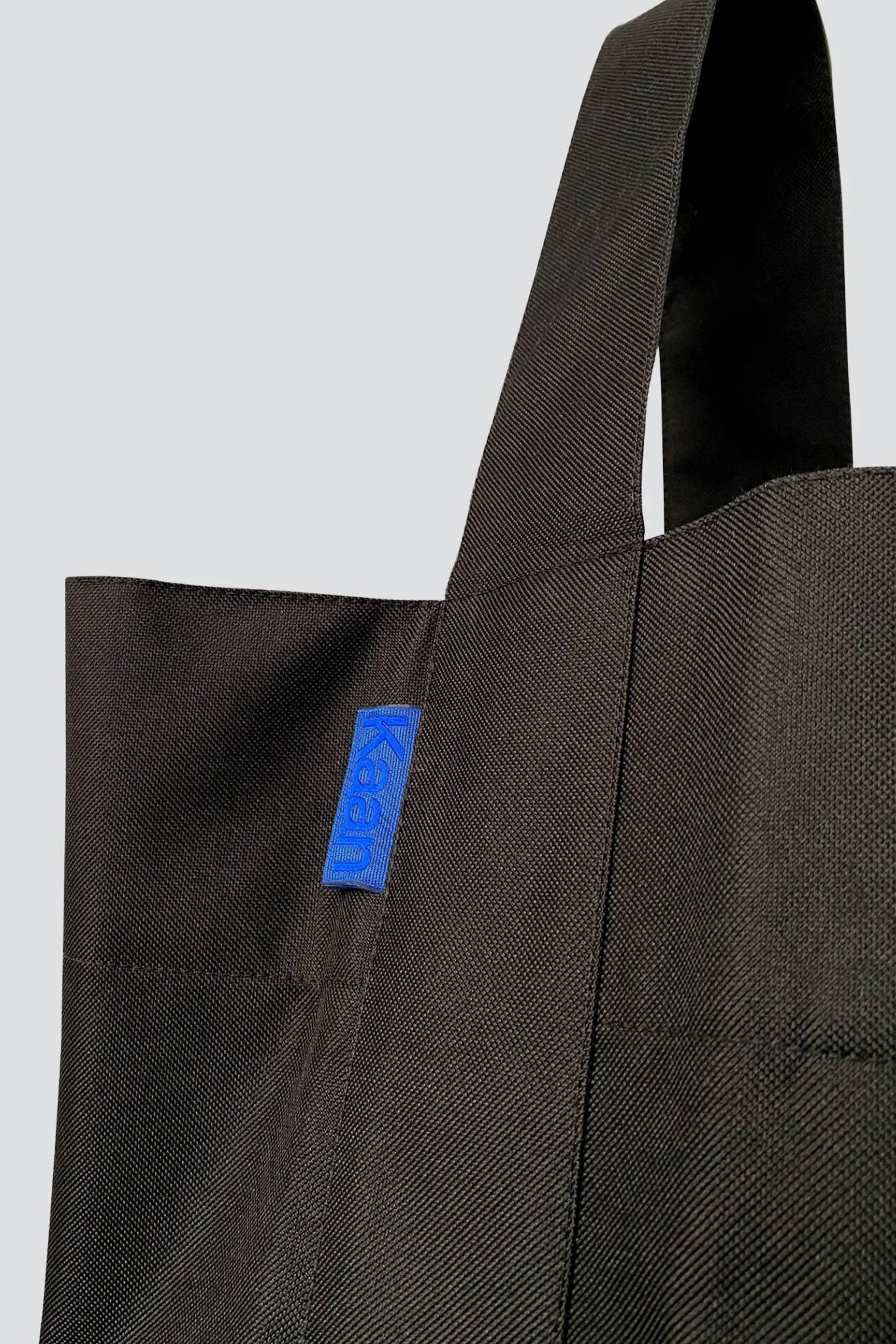 Black Water Repellant Midi Bucket Tote - Image 3