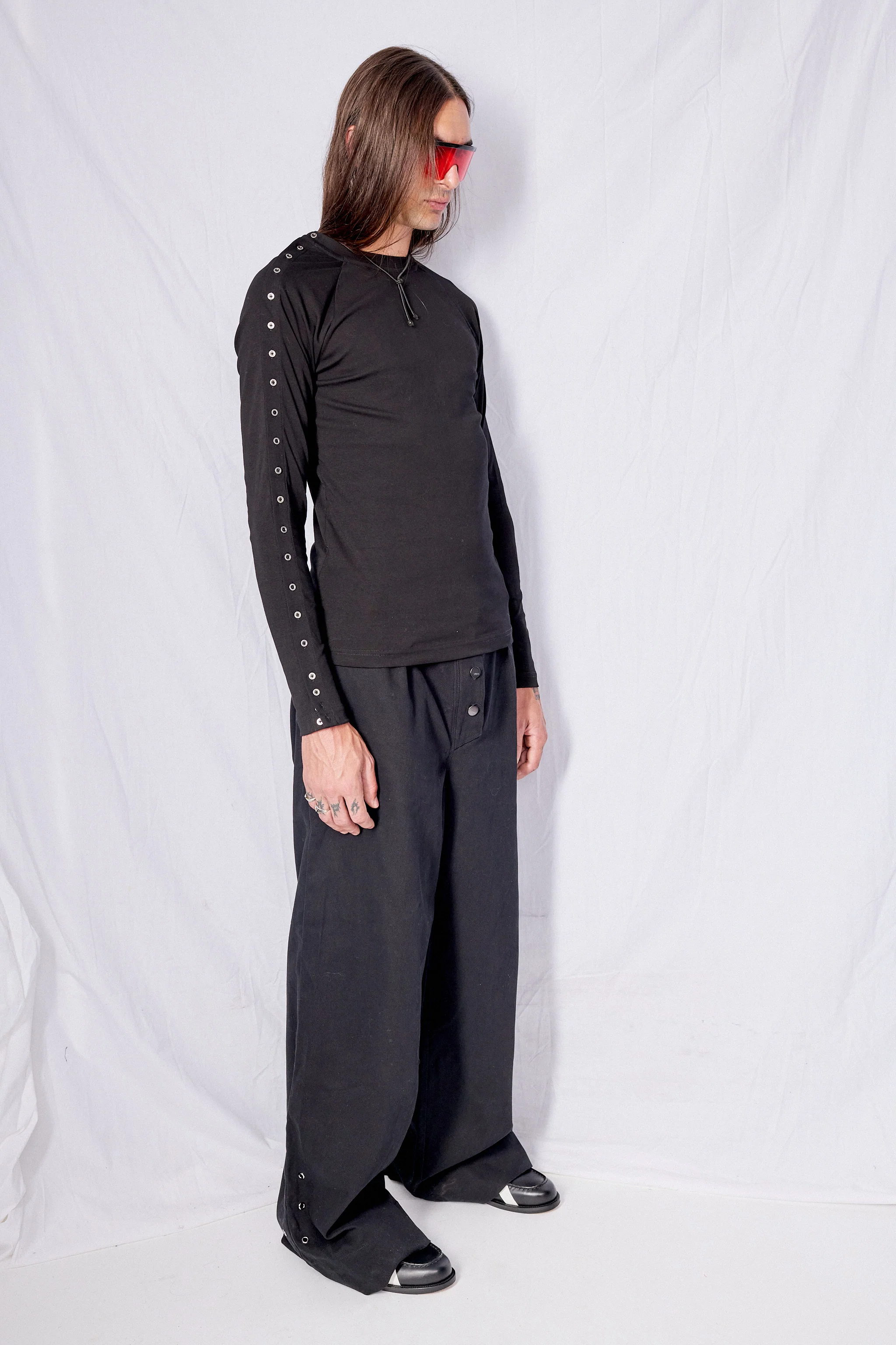 Black Wide Leg Firefighter Pant - Image 9