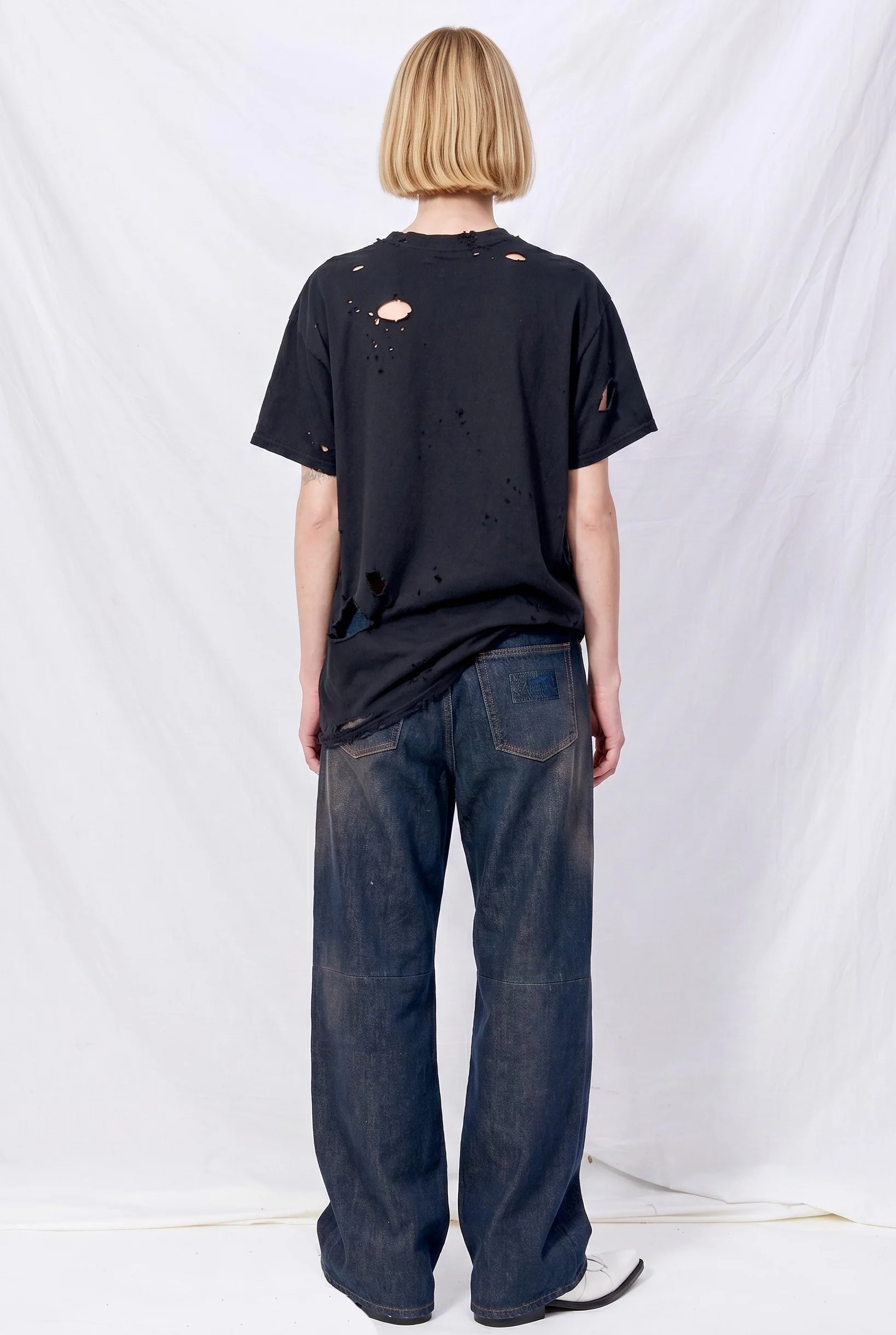 Blue Dark Washed 5 Pocket Jeans - Image 3
