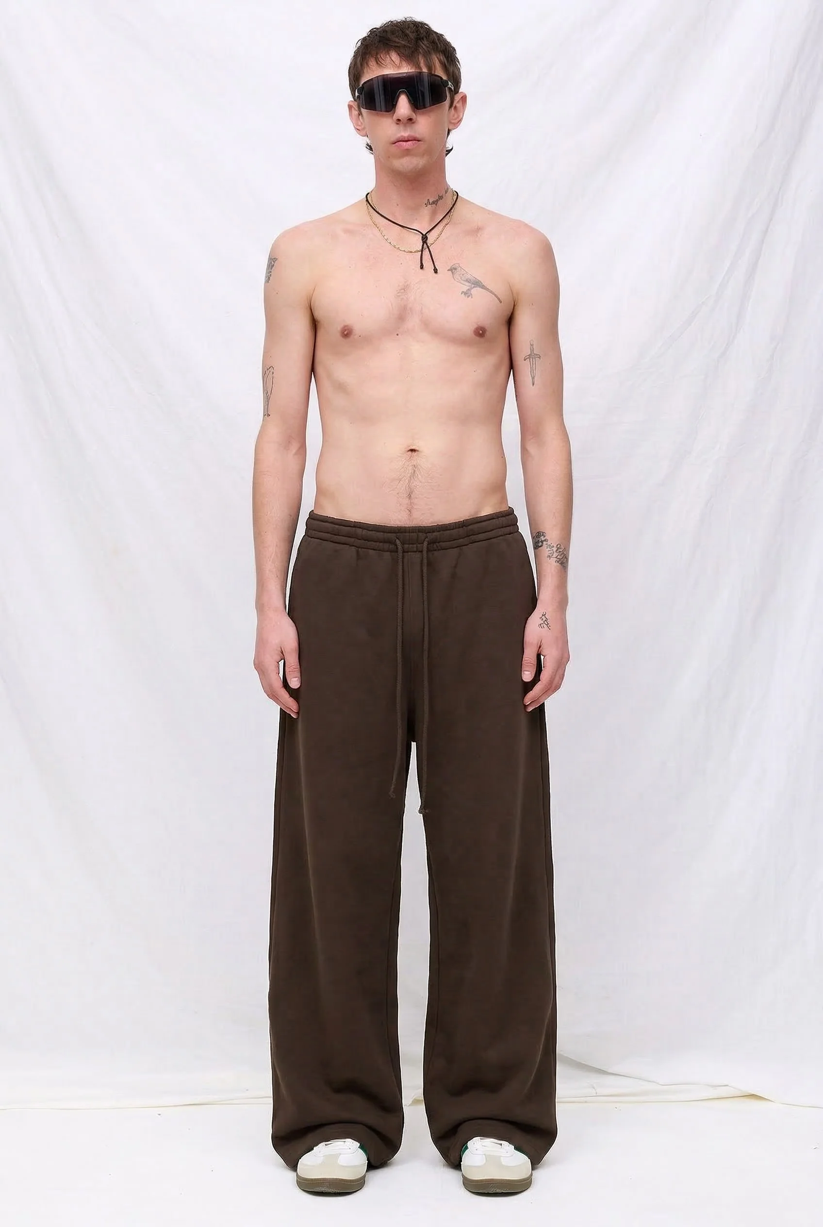 Brown Fleece Straight Leg Sweatpant - Image 4