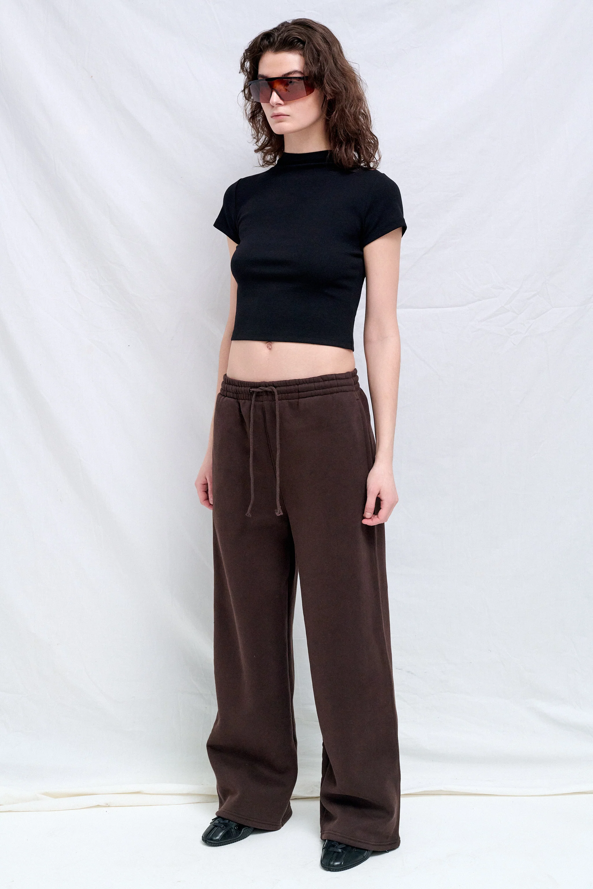 Brown Fleece Straight Leg Sweatpant - Image 7