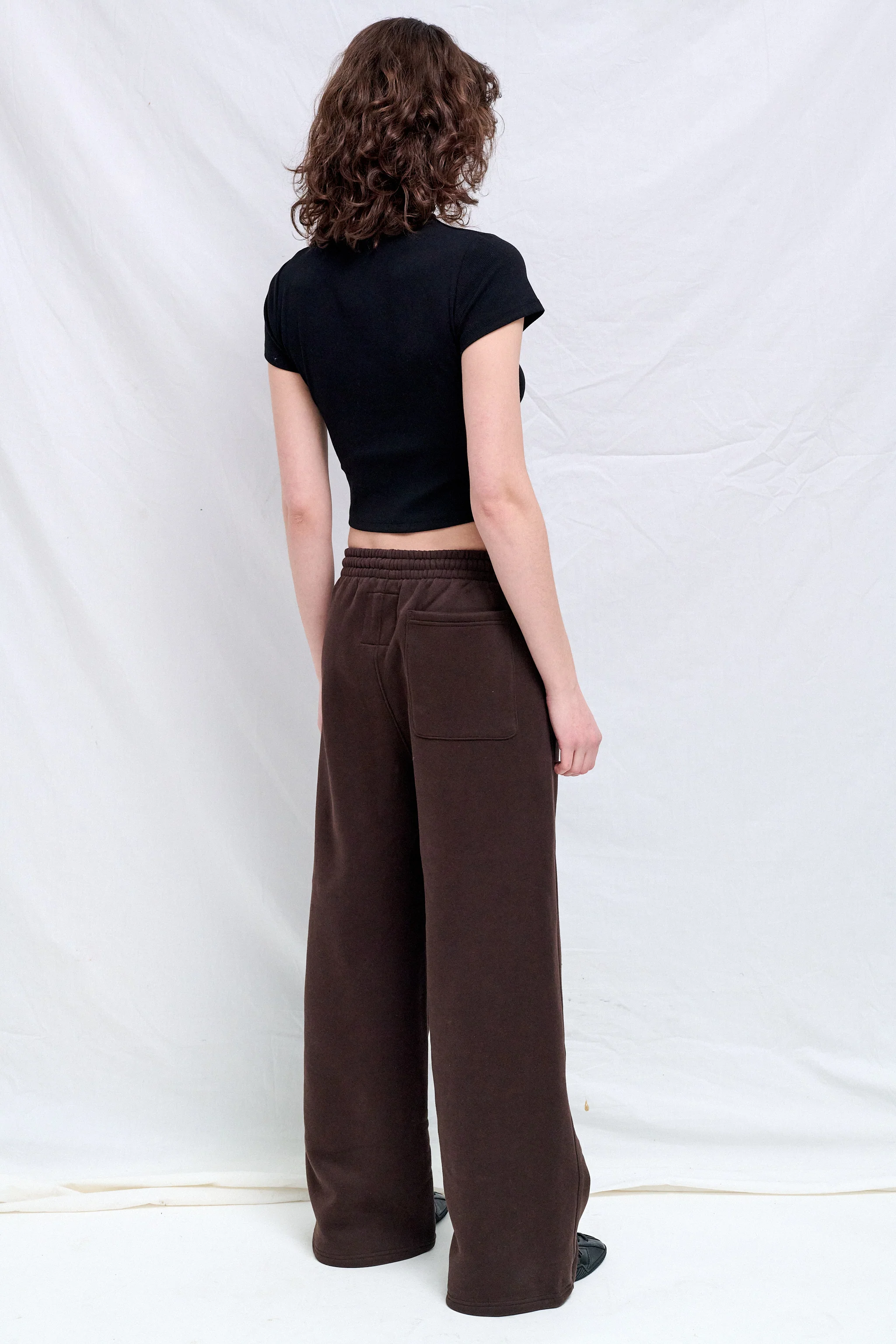 Brown Fleece Straight Leg Sweatpant - Image 8