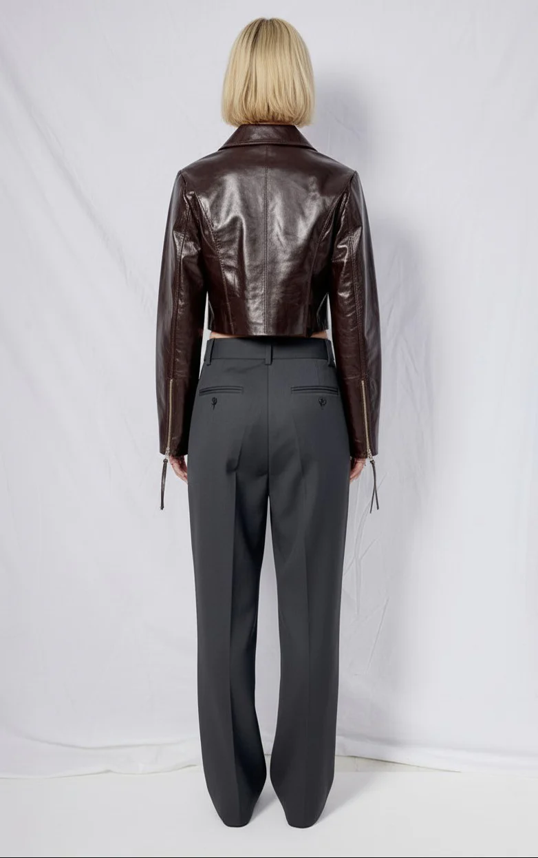 Brown Kamen Leather Jacket - Image 3