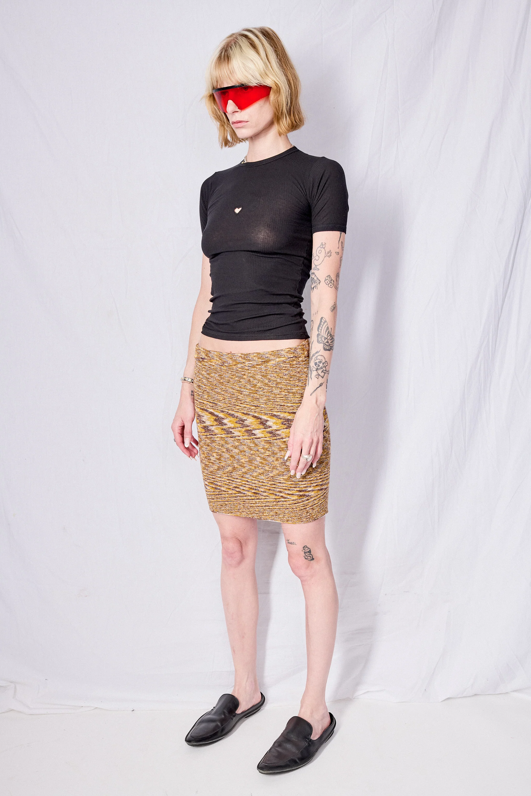 Brown Melange Flute Skirt - Image 4