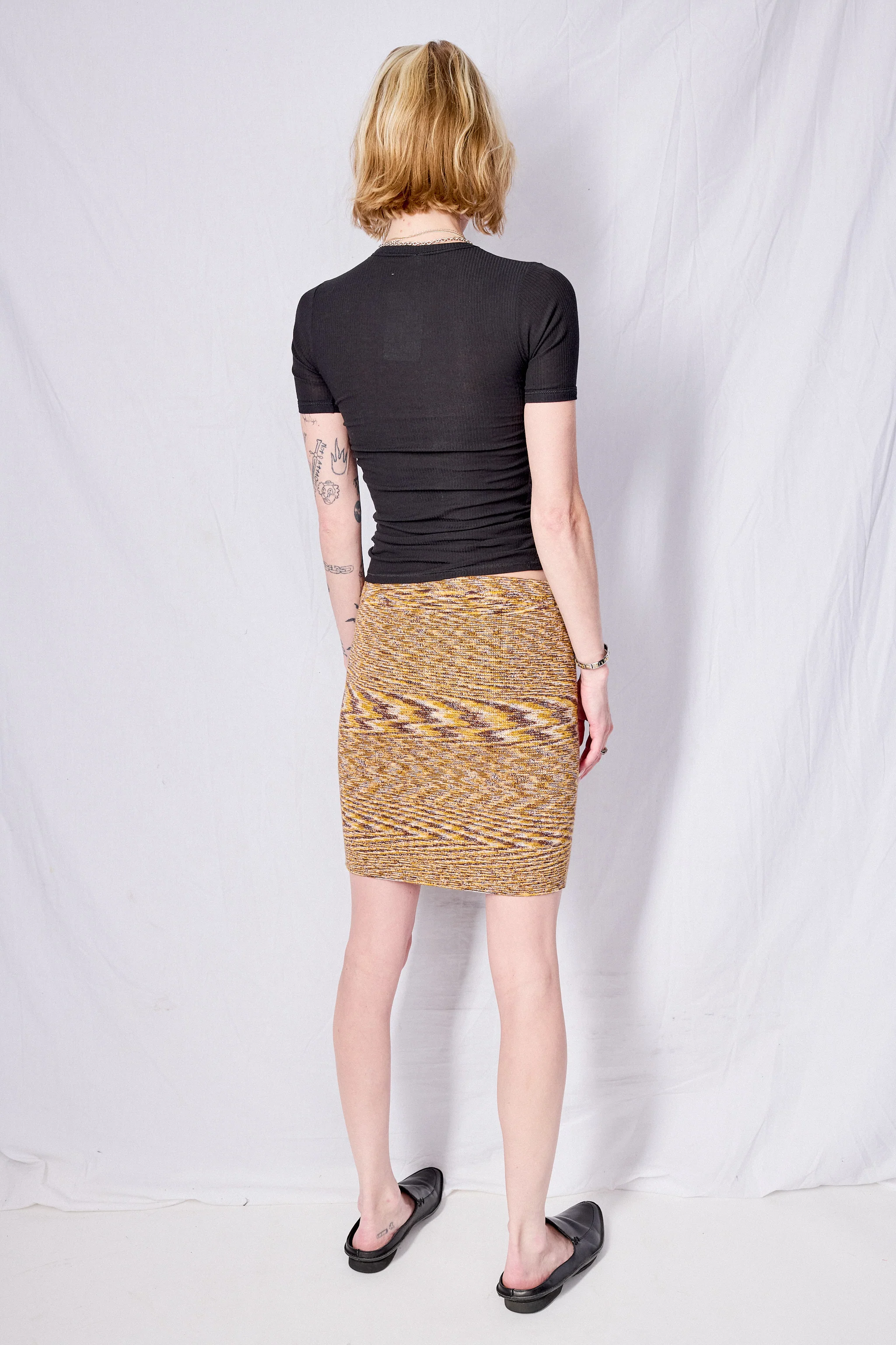 Brown Melange Flute Skirt - Image 5