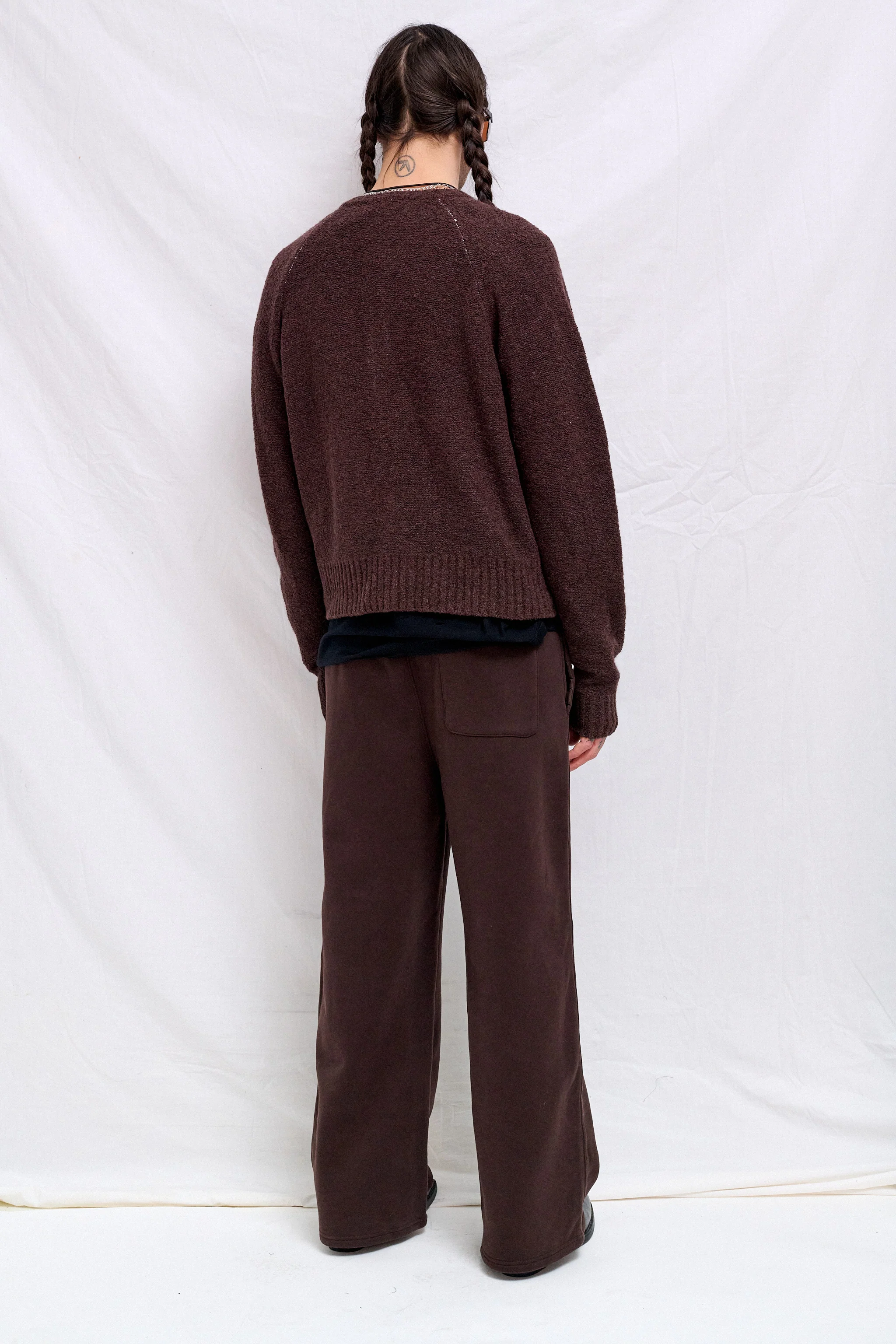 Brown Placket Button Down Knit Cardigan - Image 3