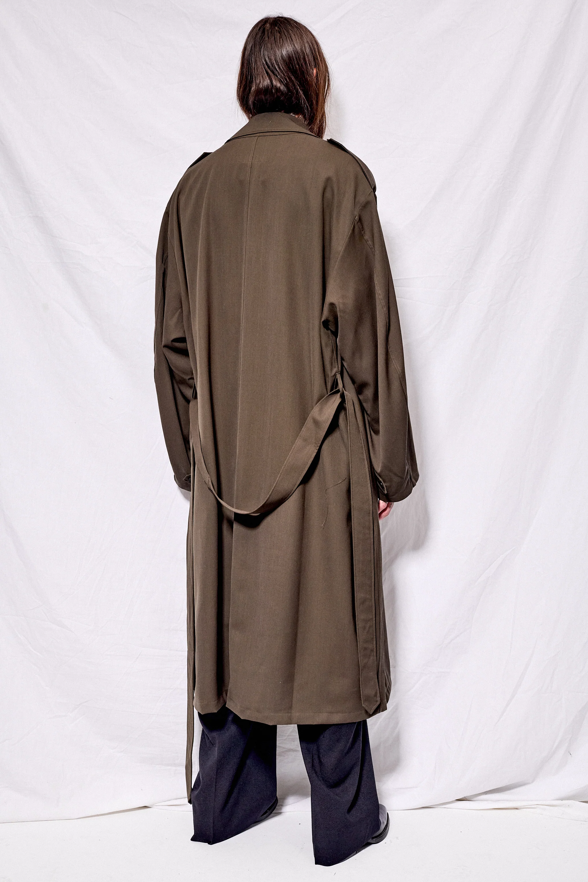 Brown Suiting Trench Coat - Image 6