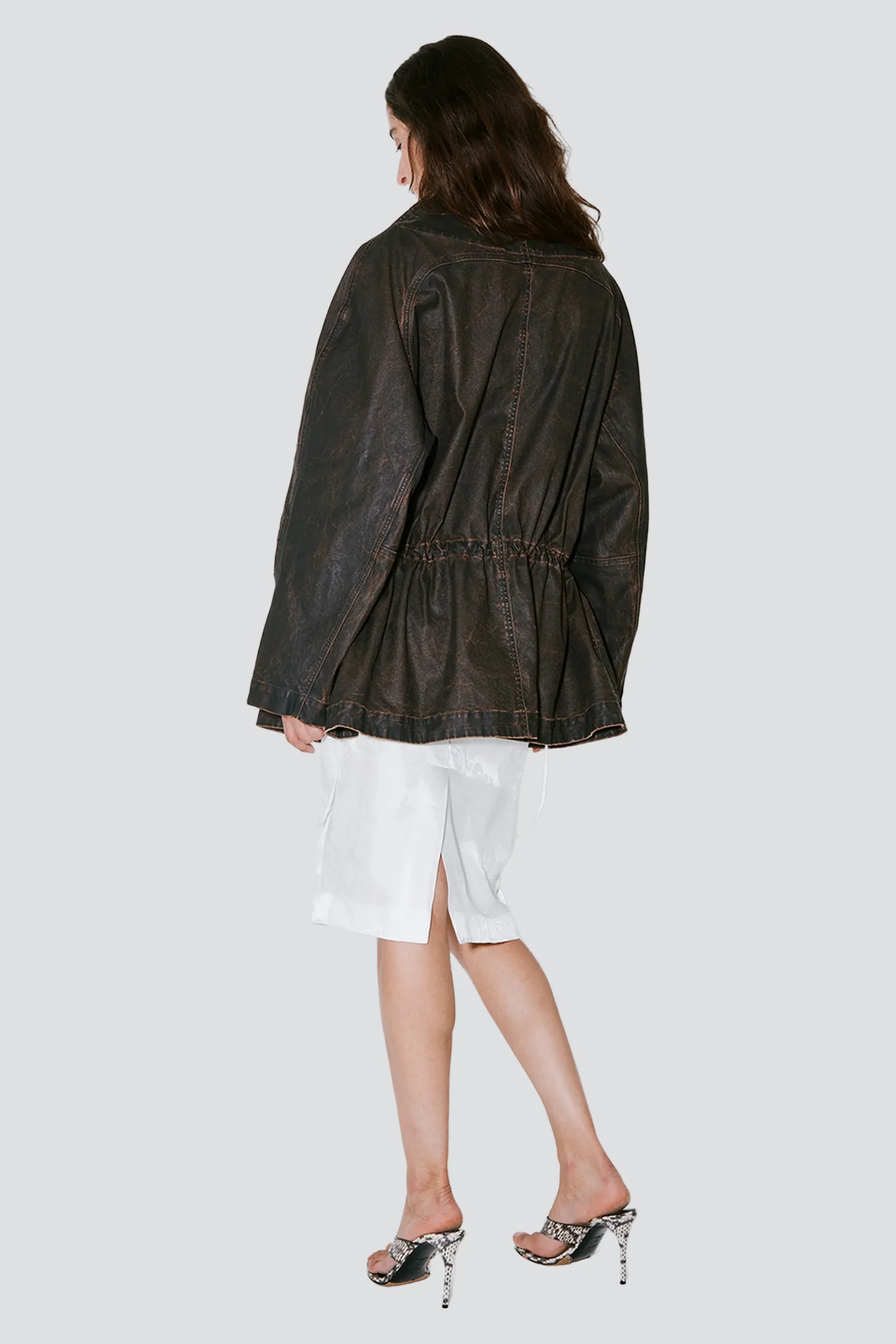 Brown Washed Vegas 4 Pockets Jacket - Image 3
