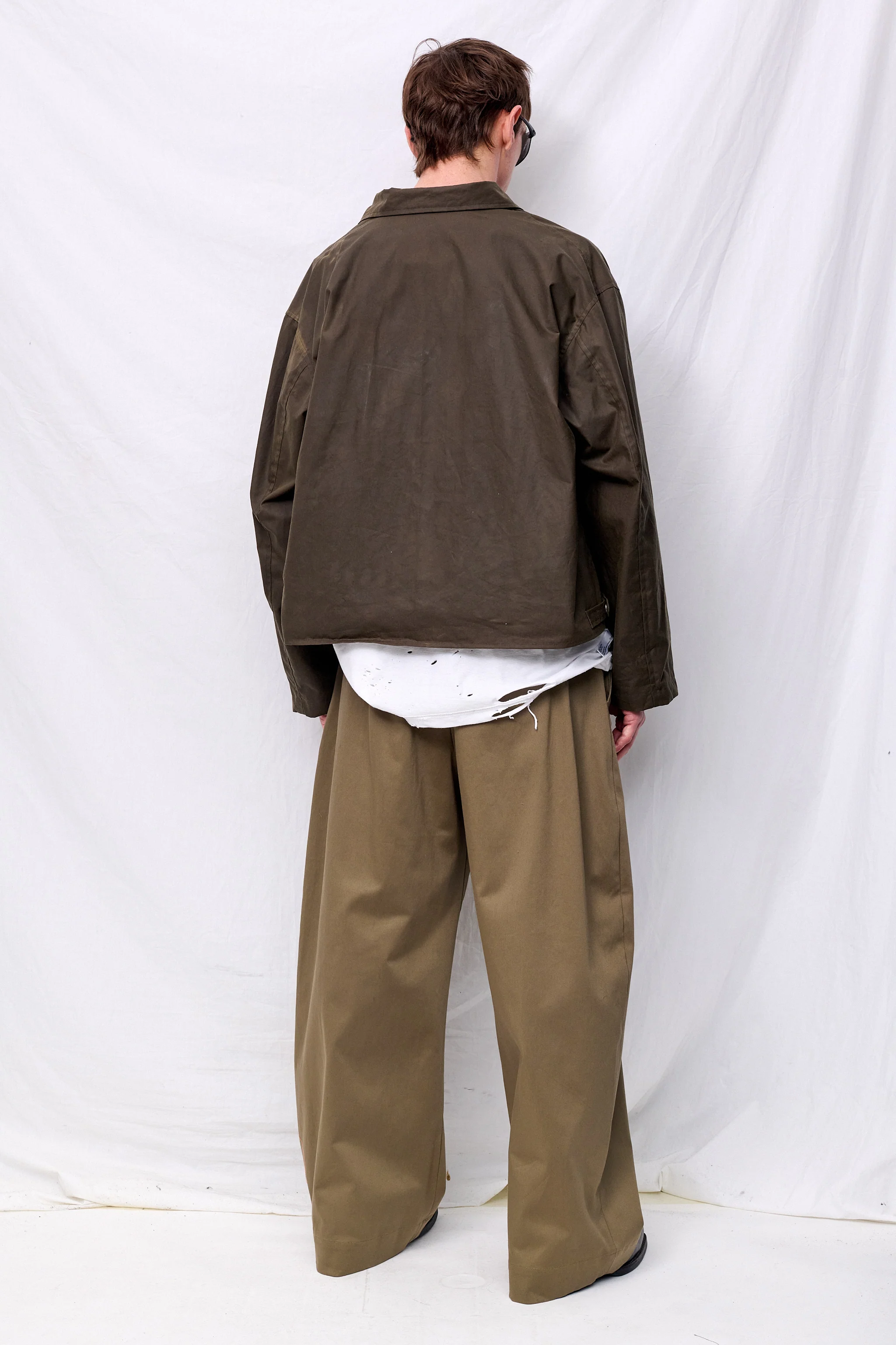 Brown Wax Pocket Zip Jacket - Image 4