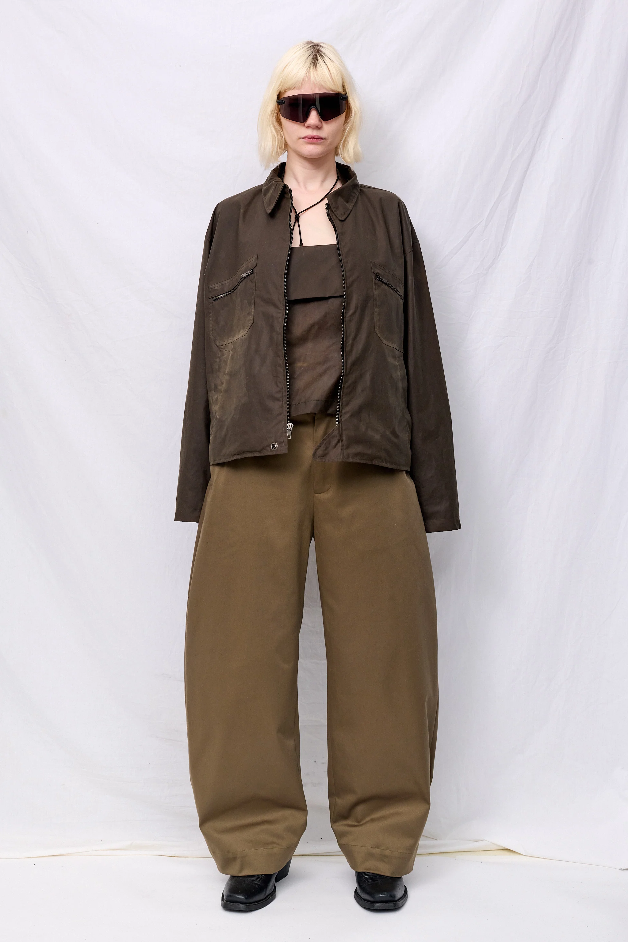 Brown Wax Pocket Zip Jacket - Image 5