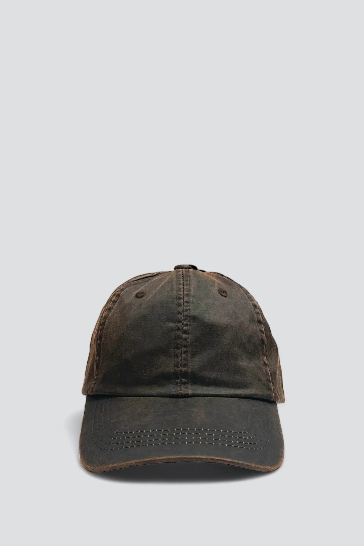 Brown Waxed New York Embroidered Baseball Cap