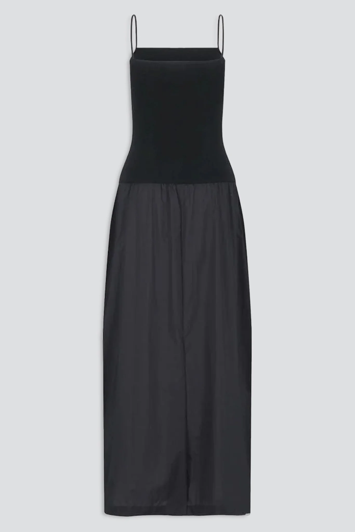 Charcoal Nylon Jersey Maxi Dress - Image 5