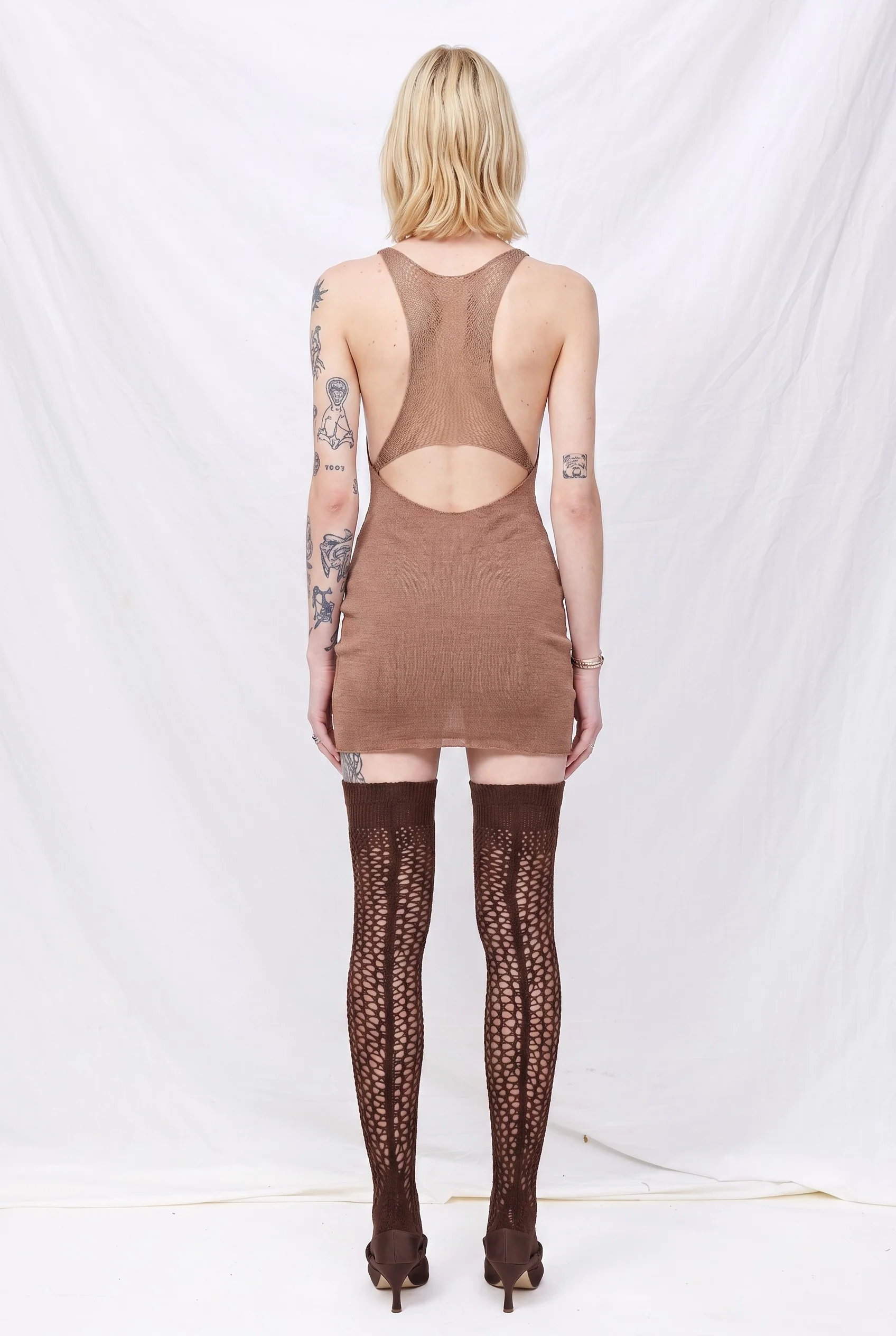 Chocolate Barecowl Dress - Image 2