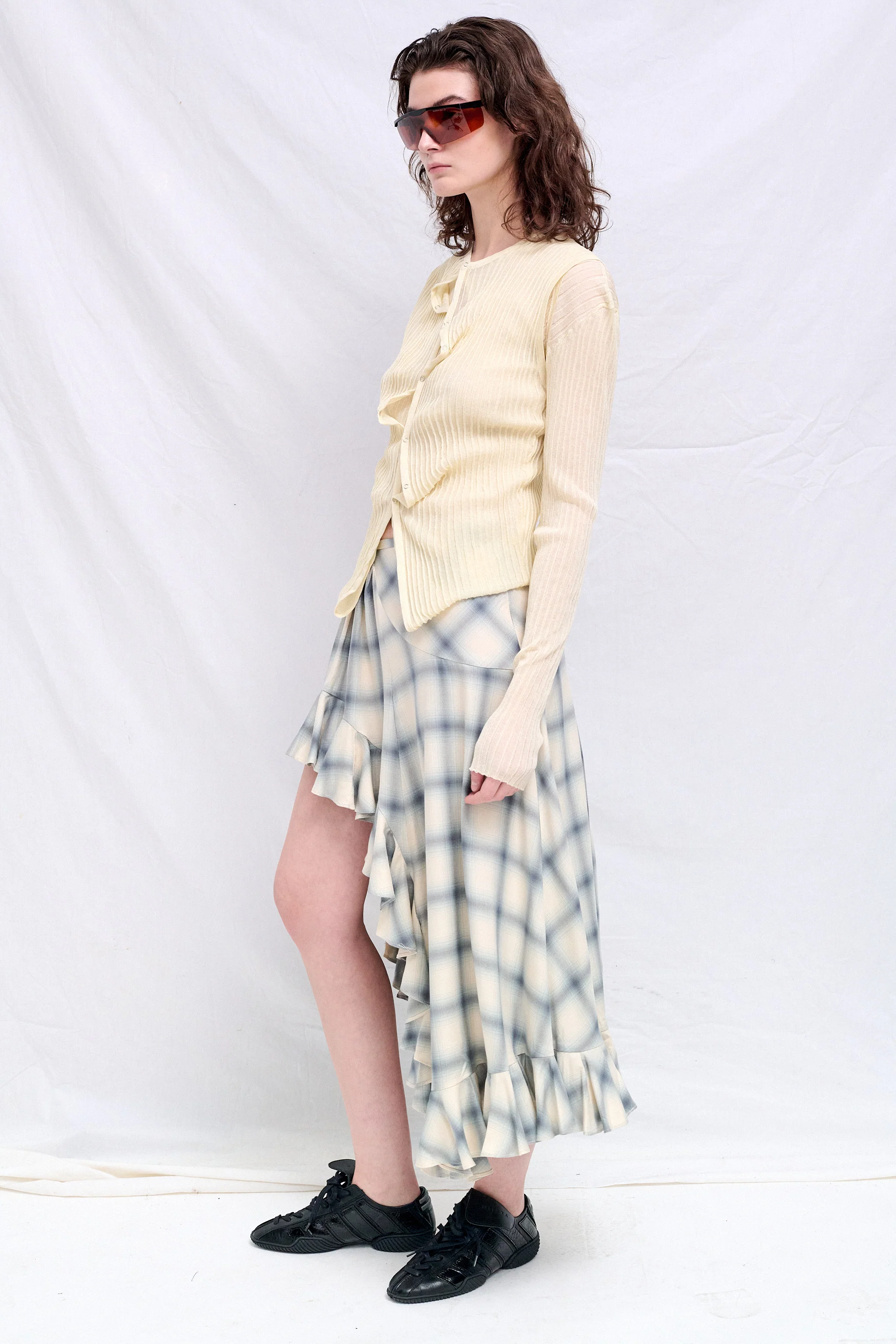Cloudy Plaid Flannel Florist Skirt - Image 2