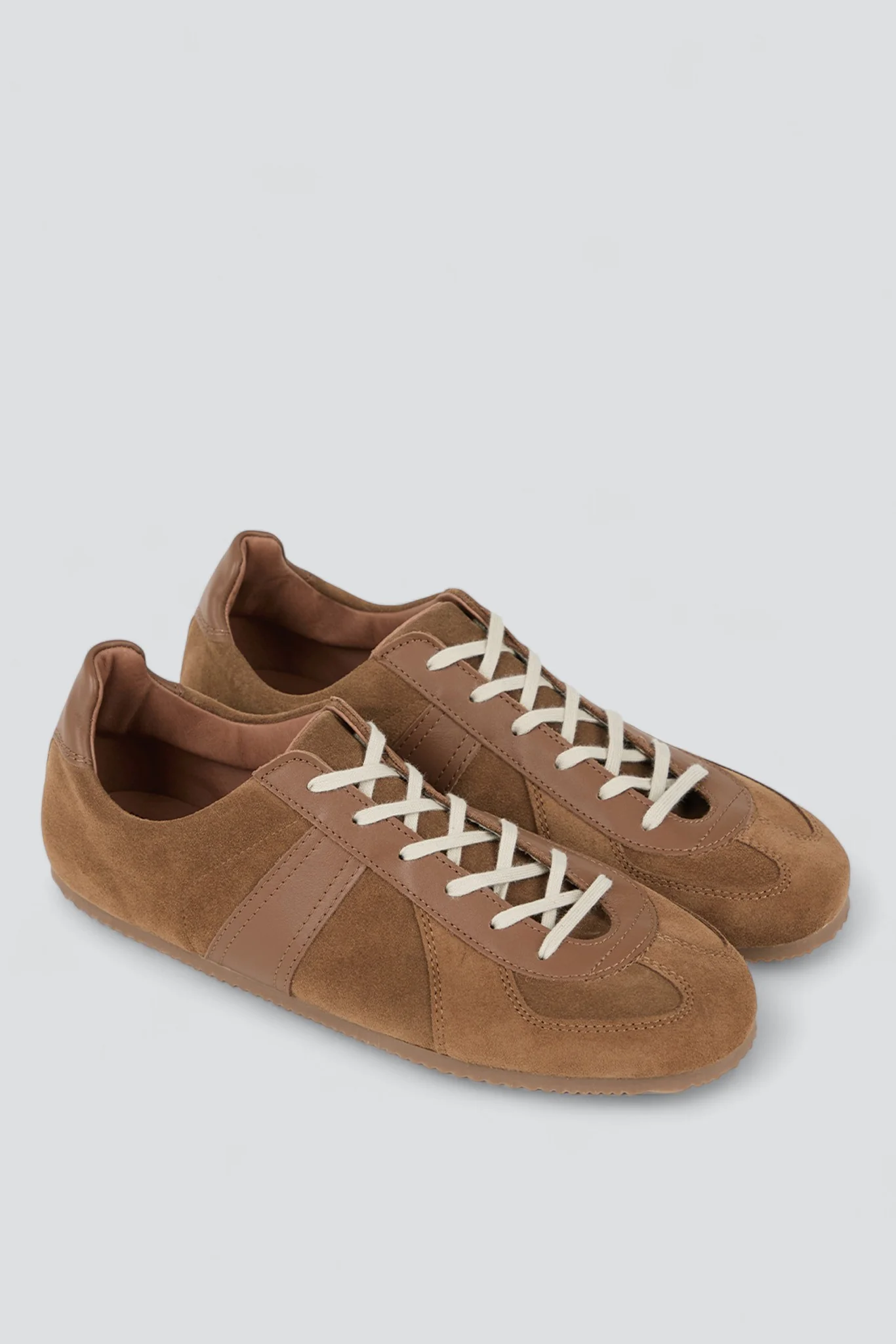 Cognac Suede 1714S Military Trainers - Image 2
