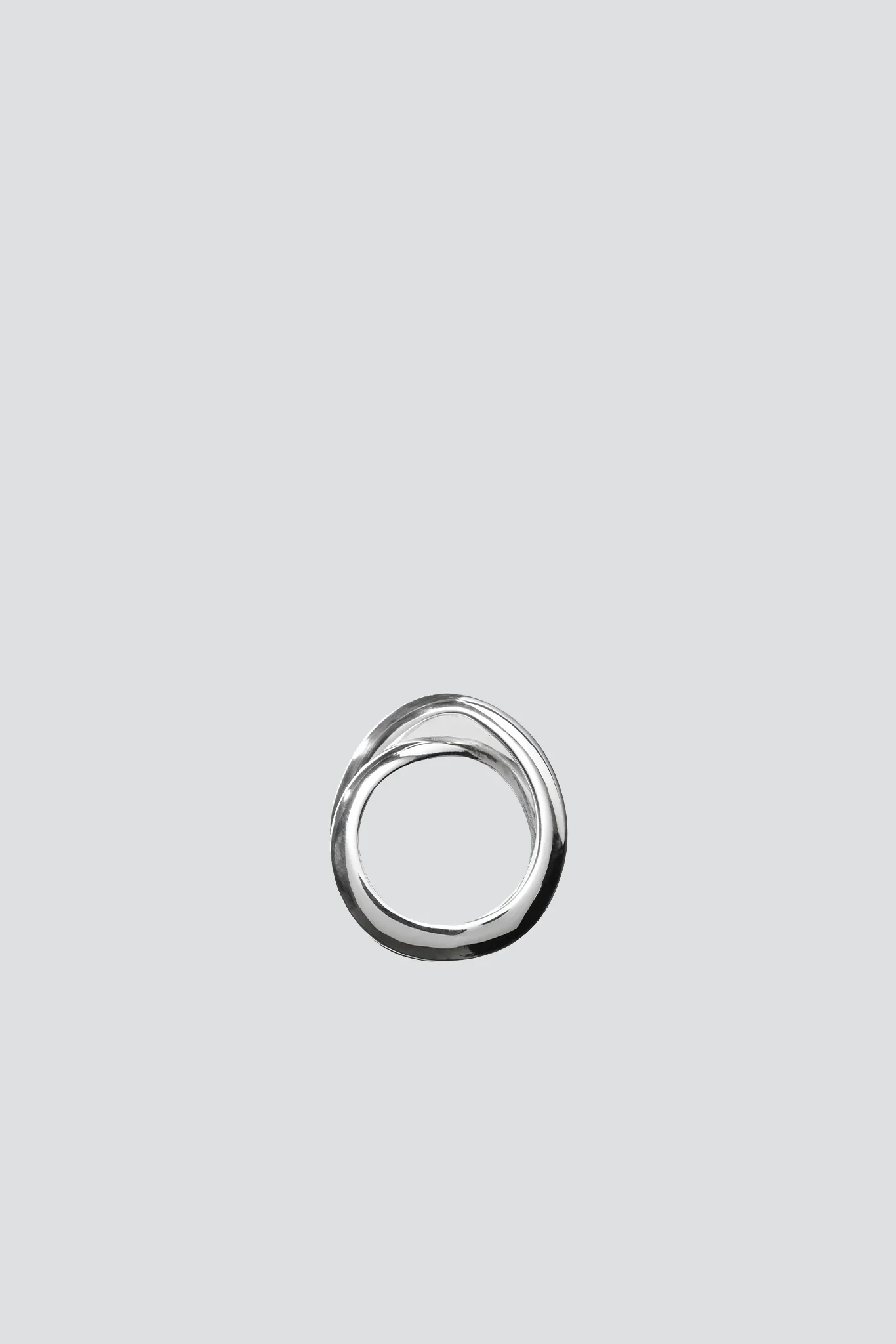 Sterling Silver Block 17 Ring