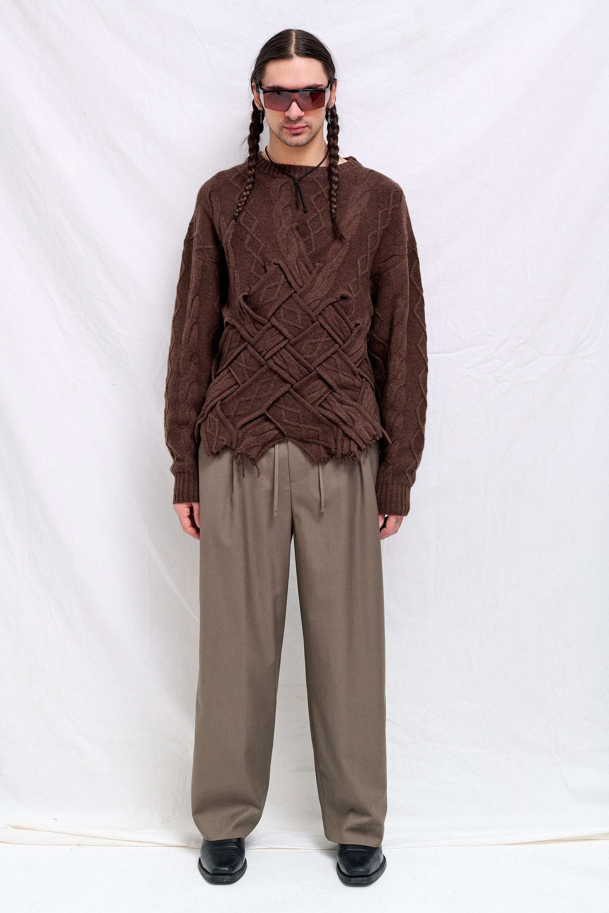 Dark Brown Mens Rue Sweater - Image 2