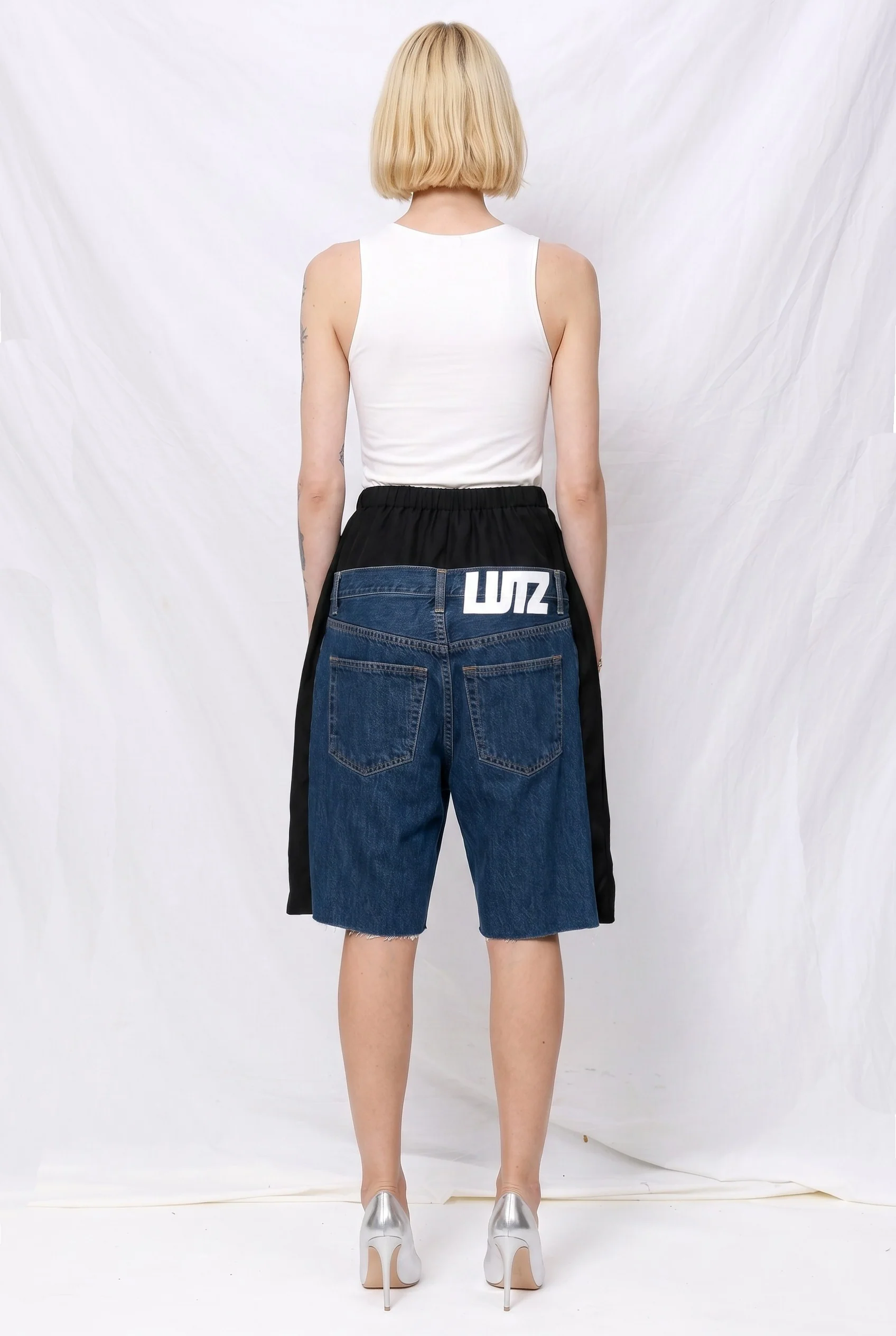 Dark Denim/Black Low Shorts - Image 4