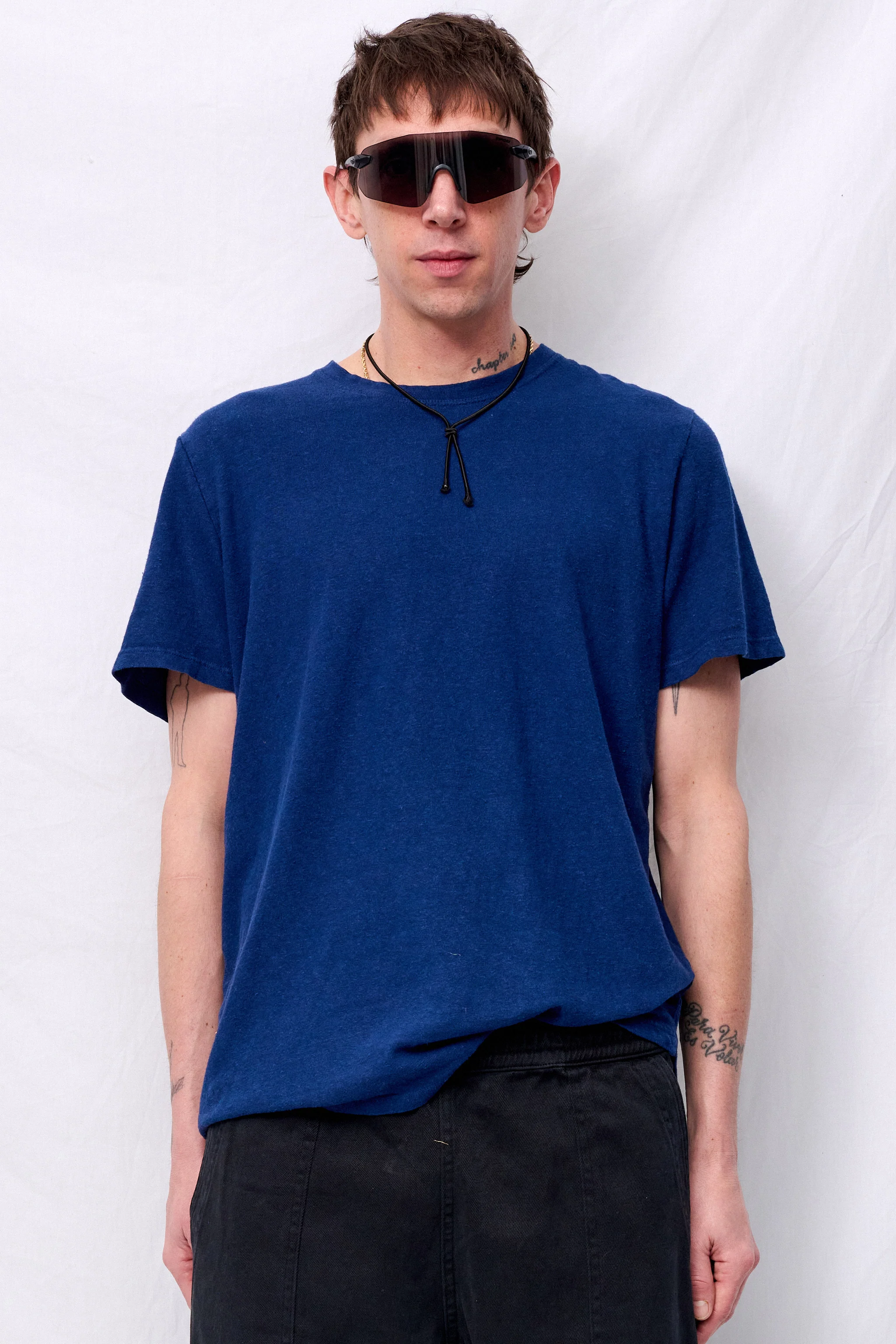 Deep Indigo Hemp Baja Tee - Image 2