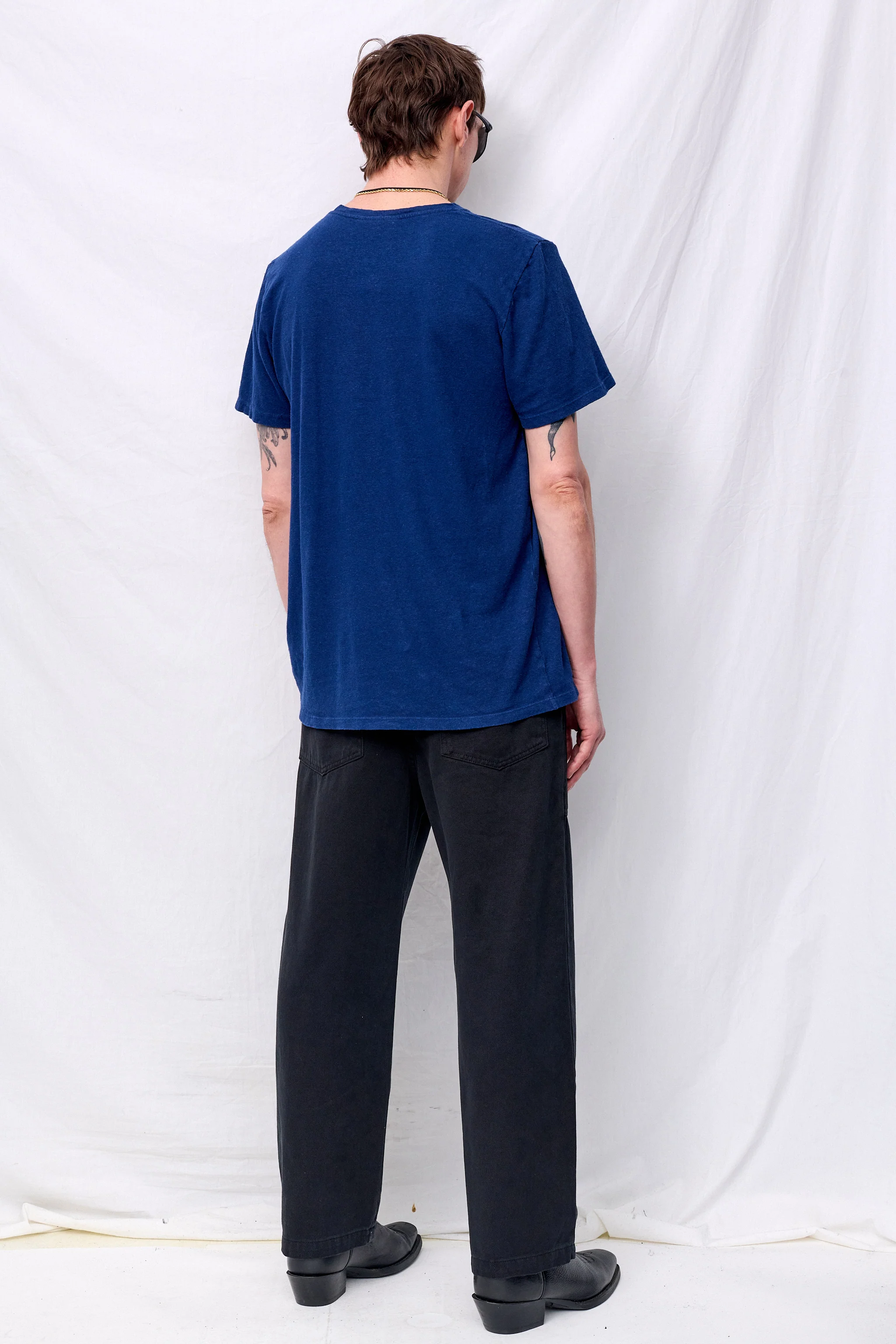 Deep Indigo Hemp Baja Tee - Image 3
