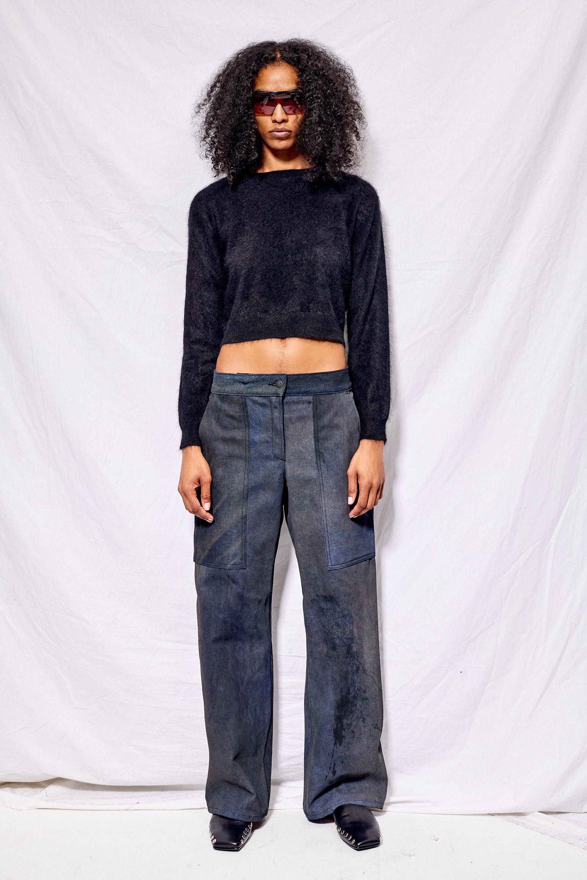 Dirty Indigo Denim Simple Pant - Image 3