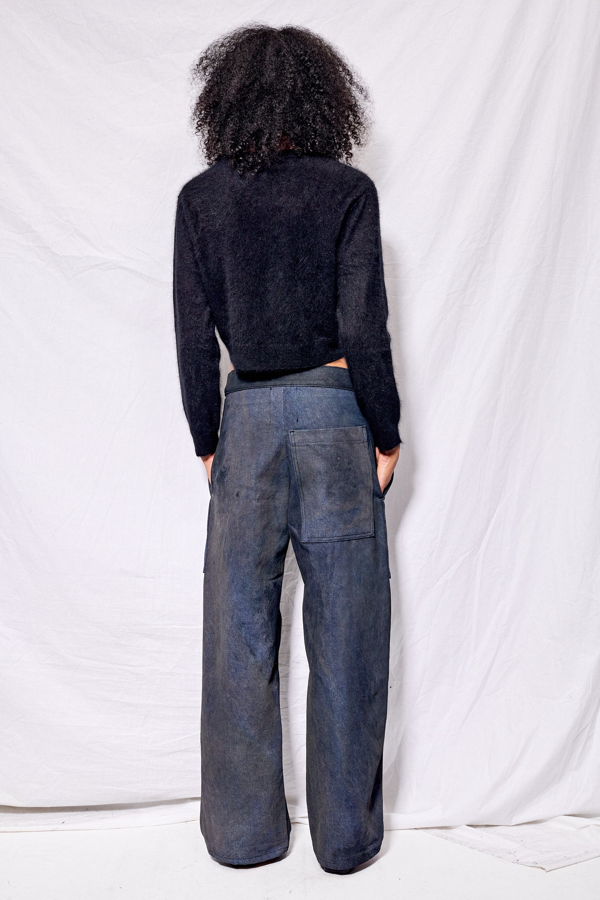 Dirty Indigo Denim Simple Pant - Image 4