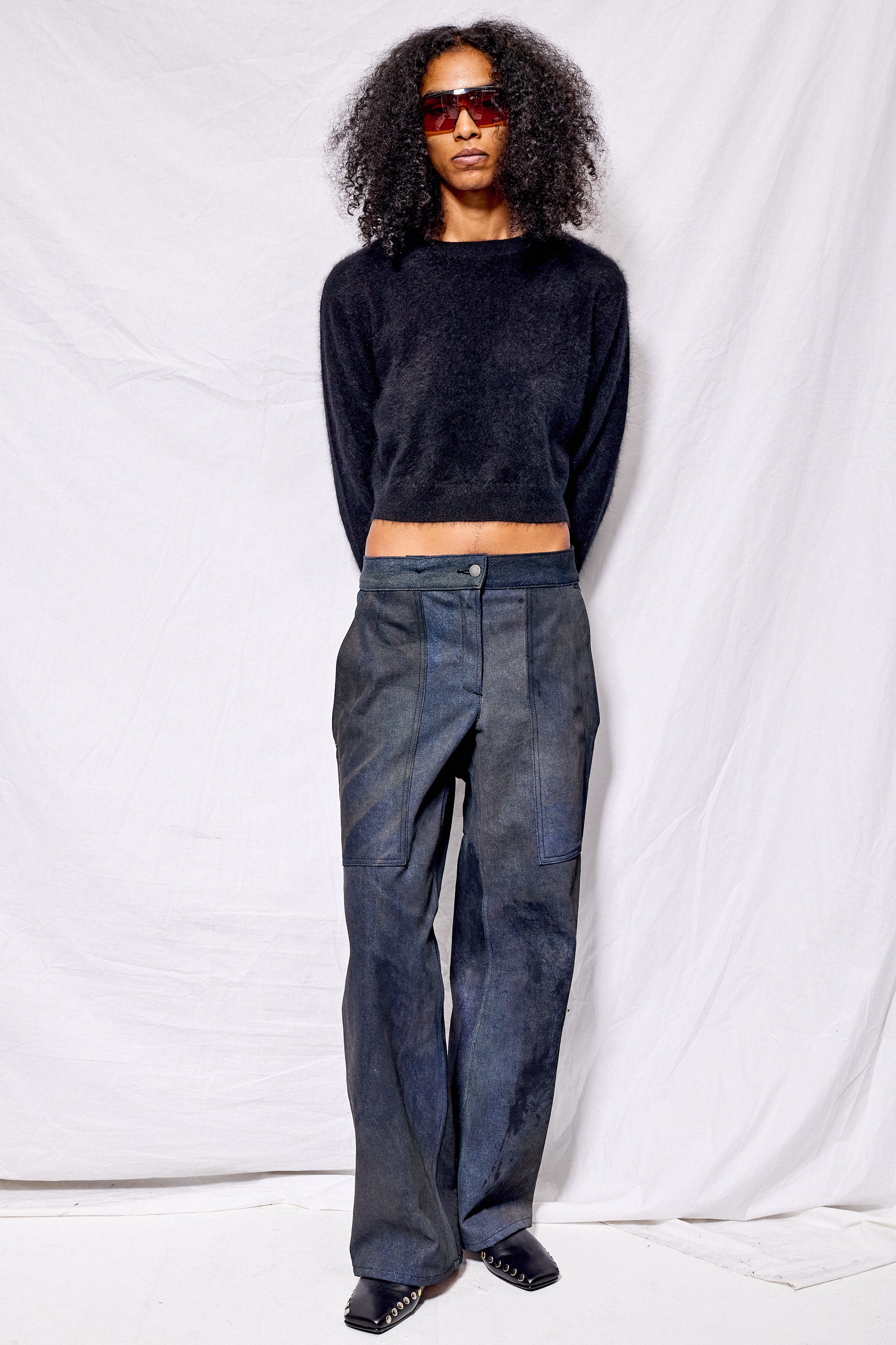 Dirty Indigo Denim Simple Pant - Image 5