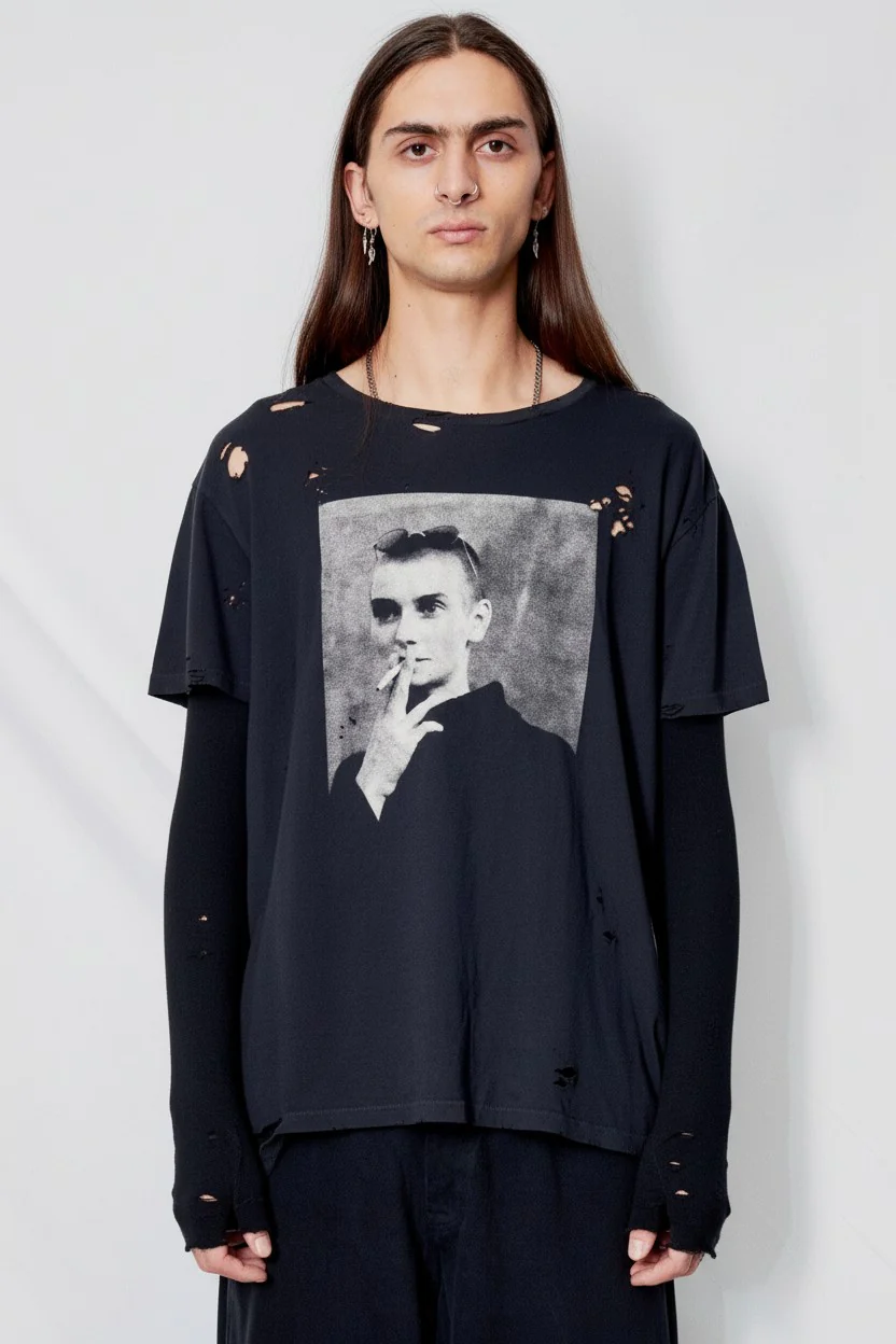 Distressed Black Sinead T-Shirt - Image 5