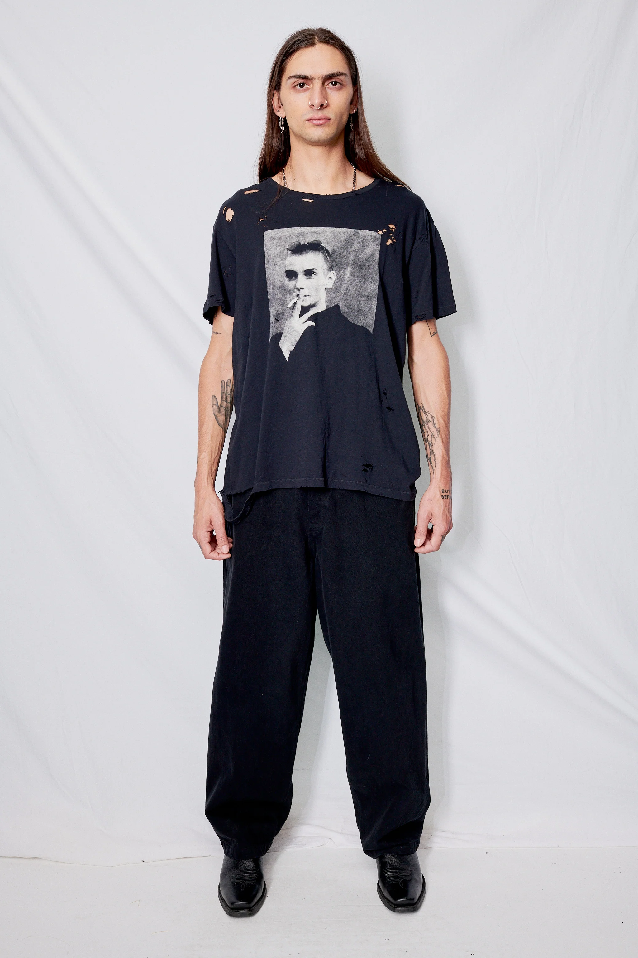 Distressed Black Sinead T-Shirt - Image 7