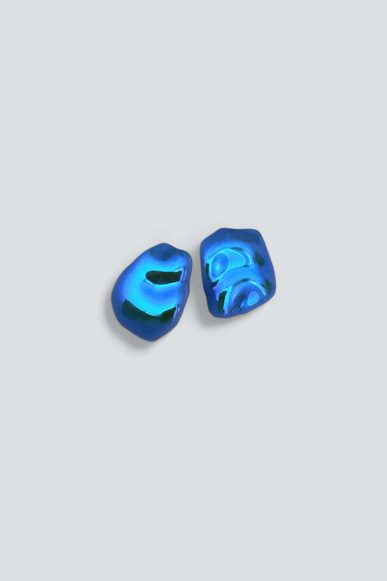 Electric Blue Enigma Glass Earrings